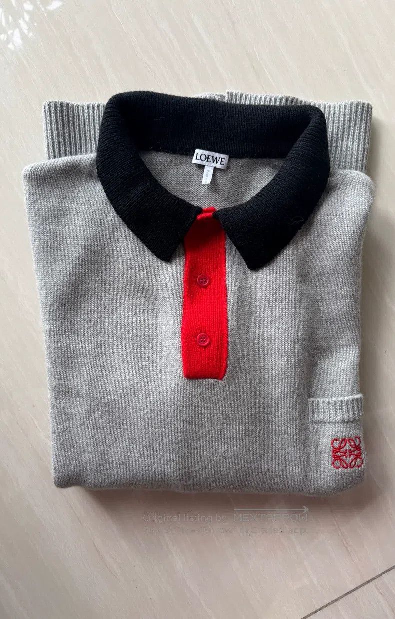 Loewe Loewe Color-blocked Polo-neck Knit Sweater Size S / US 4 / IT 40 - 7 Thumbnail