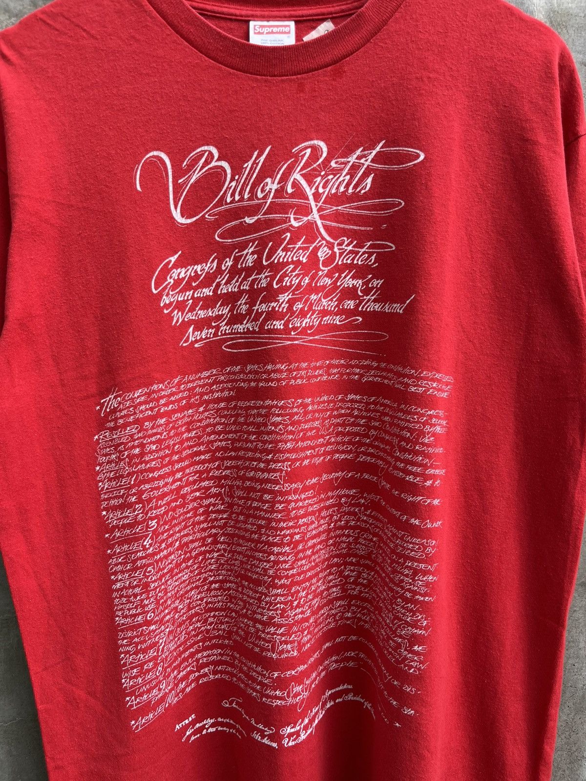 Supreme 2003 Bill Of Rights Tee Size US L / EU 52-54 / 3 - 2 Thumbnail