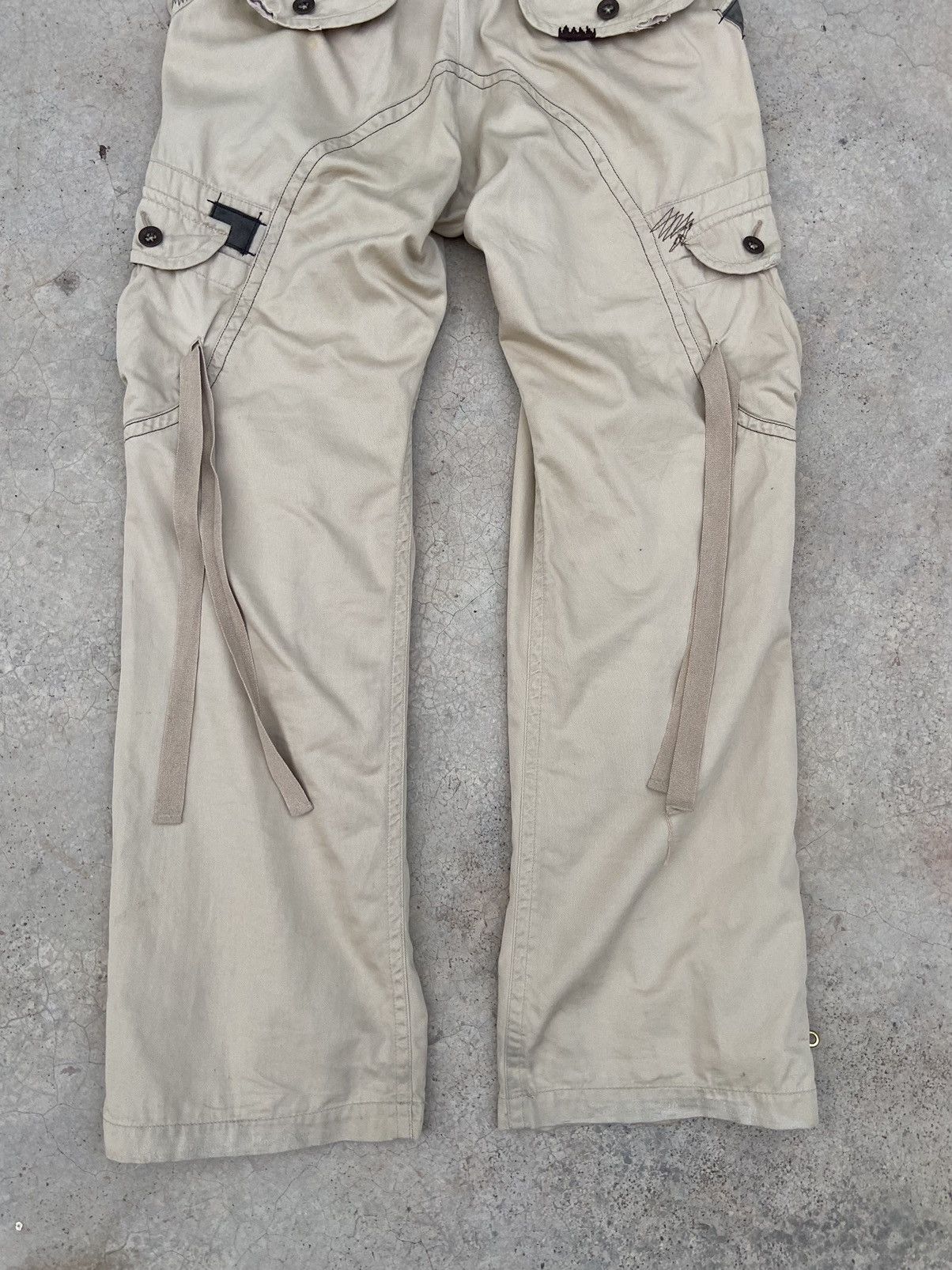 If Six Was Nine 🔥 Crystal Bush Cargo pants bondage hysteria distressed Size US 35 - 13 Thumbnail