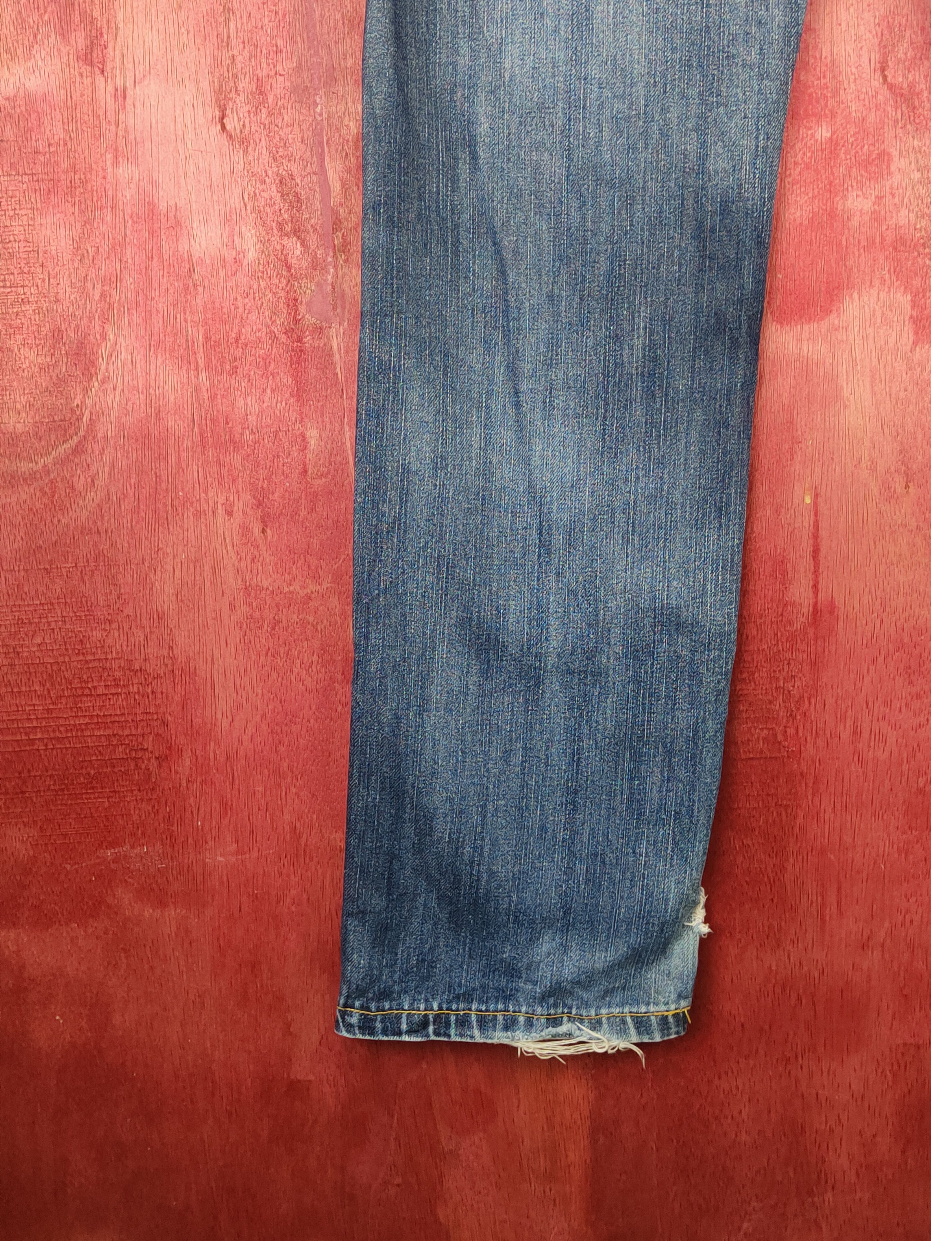 Edwin Edwin Dark Blue Distressed Ripped Jeans #S1646 Size US 29 - 11 Thumbnail