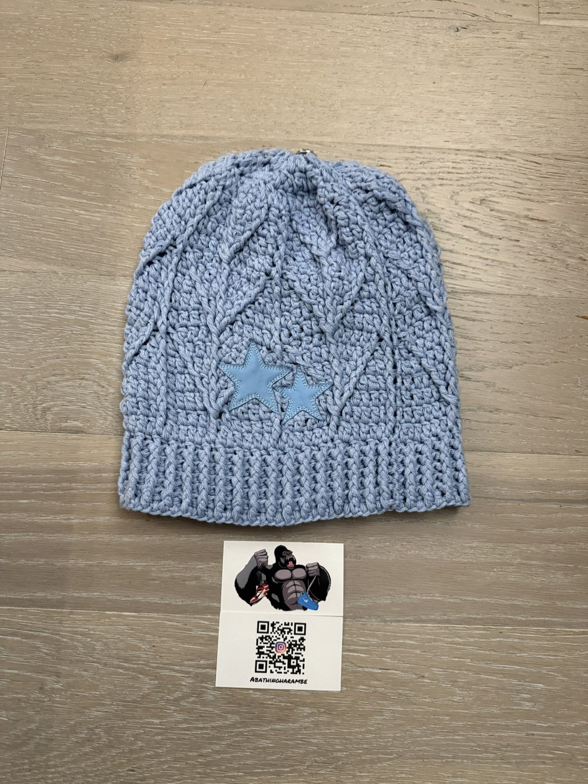 Chrome Hearts Chrome Hearts Hand Woven Star Patch Beanie - Blue Size ONE SIZE - 2 Thumbnail