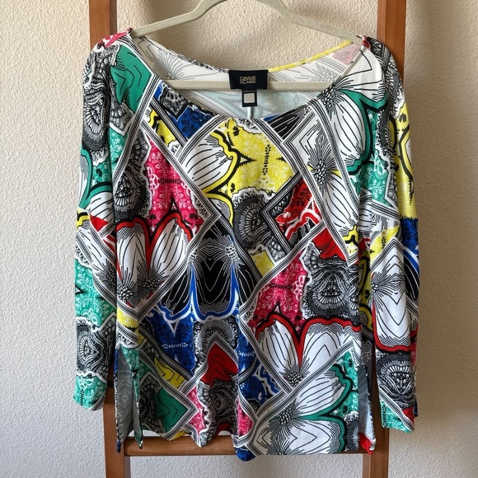 Cavalli Class Cavalli class Colorful Geometric Women's Top Size M / US 6-8 / IT 42-44 - 1 Thumbnail