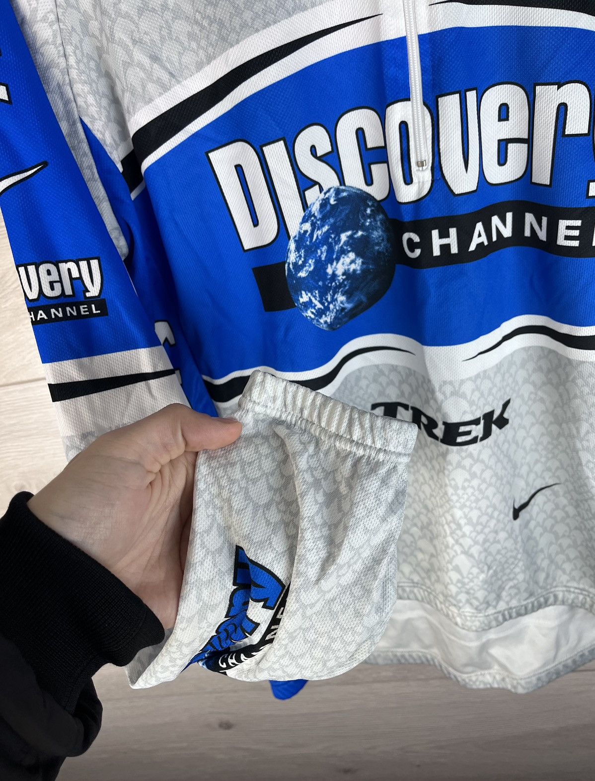 Nike NIKE Discovery Channel Cycling Jersey Long Sleeve Half Zip Size US XL / EU 56 / 4 - 4 Thumbnail
