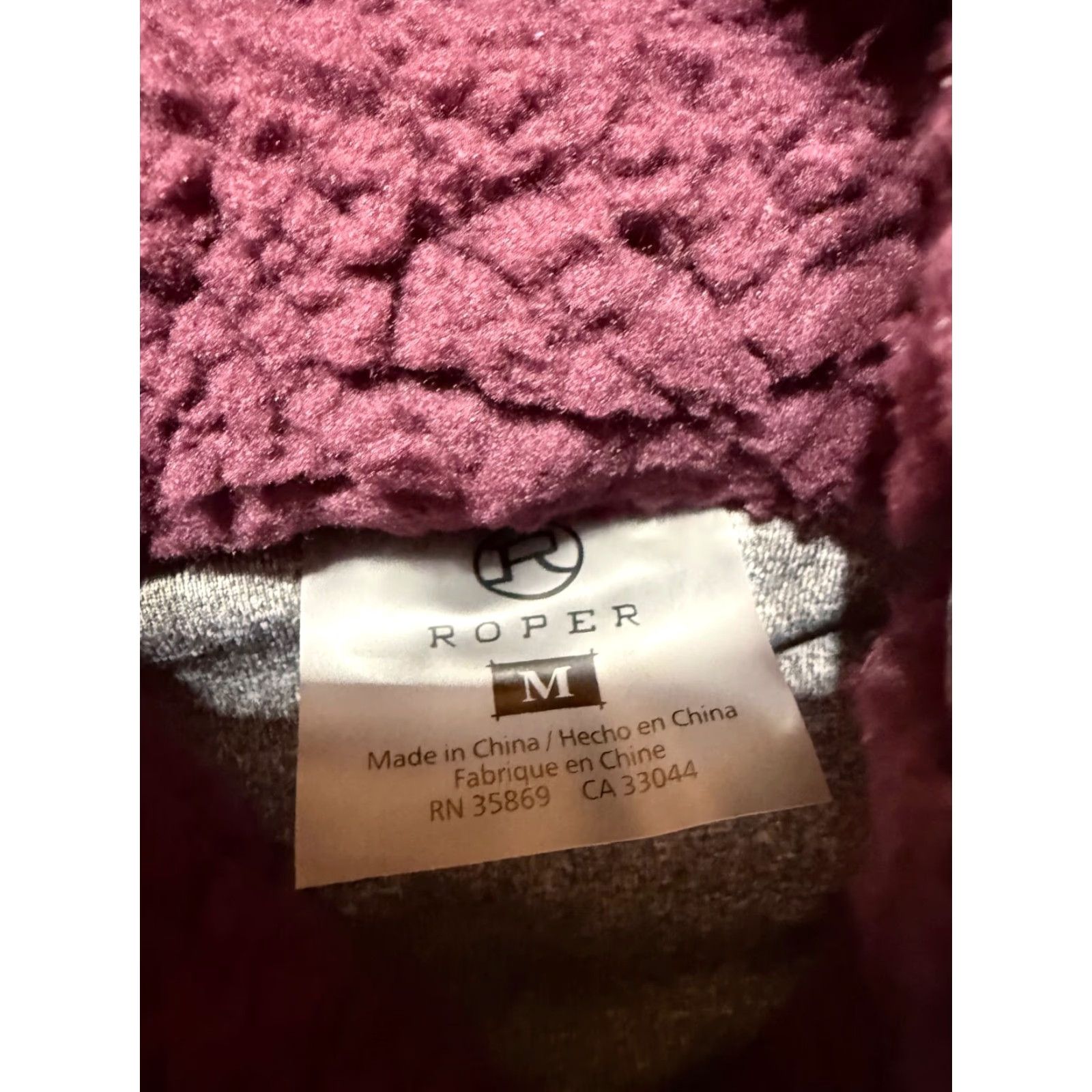 Roper Roper Pullover Sweatshirt Womens Size M Red Sherpa Polar Fleece Long Sleeve Zip Cold Weather Activewear Size M / US 6-8 / IT 42-44 - 4 Thumbnail