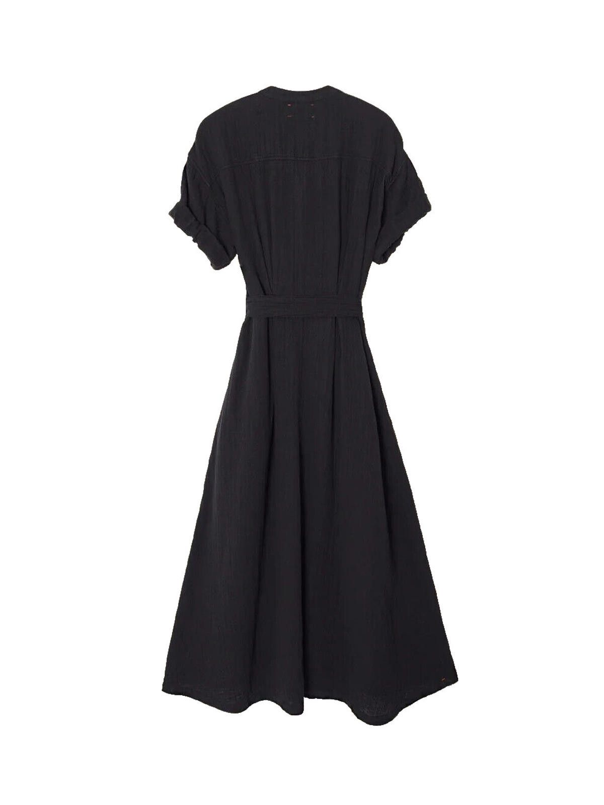 Designer Xirena Women Small Black Cate Midi Dress Belted Cotton Maxi Size S / US 4 / IT 40 - 6 Thumbnail