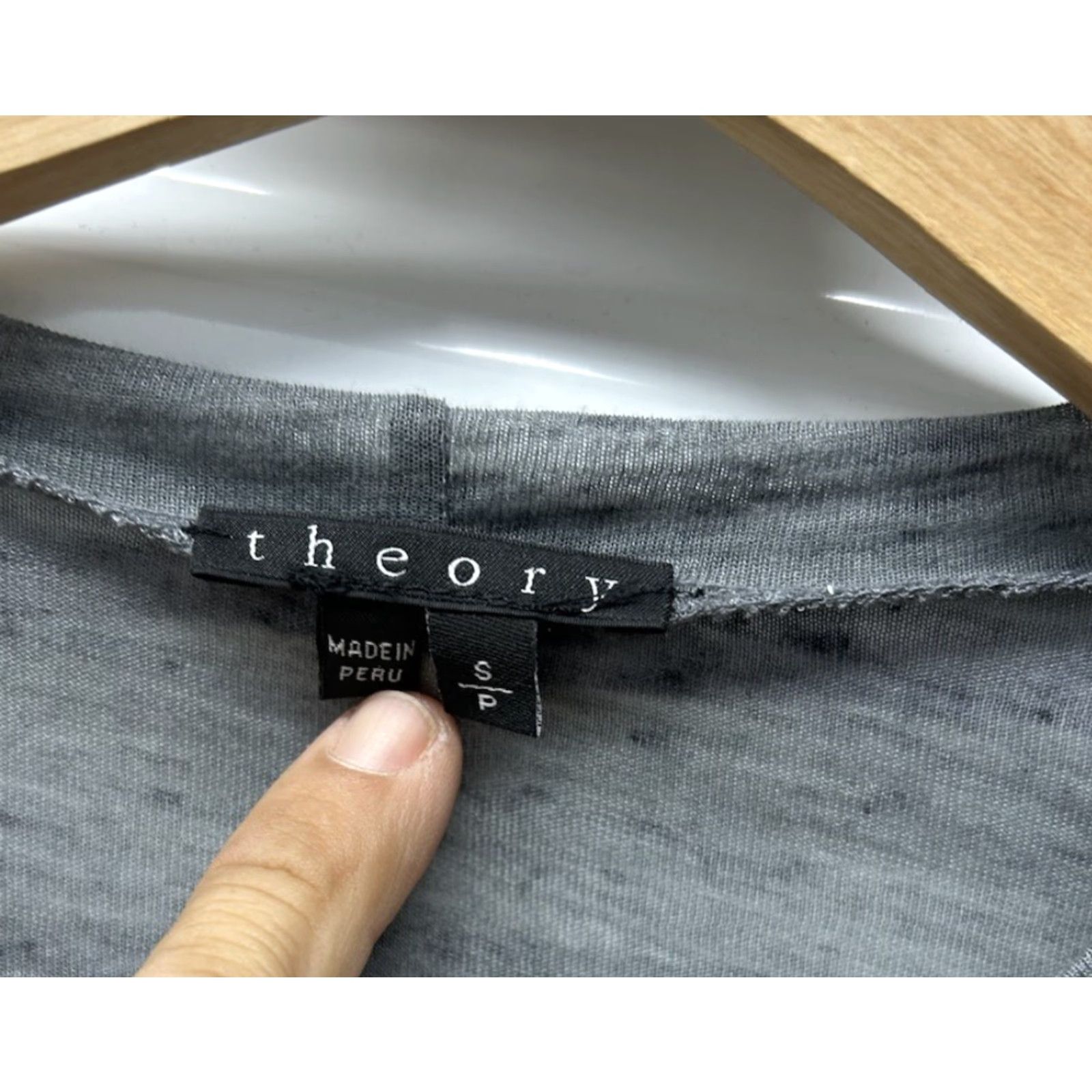 Theory Womens Theory Jackson Grey/Purple Stripe Ultra Thin LongSleeve Blouse Top Size S Size S / US 4 / IT 40 - 6 Thumbnail