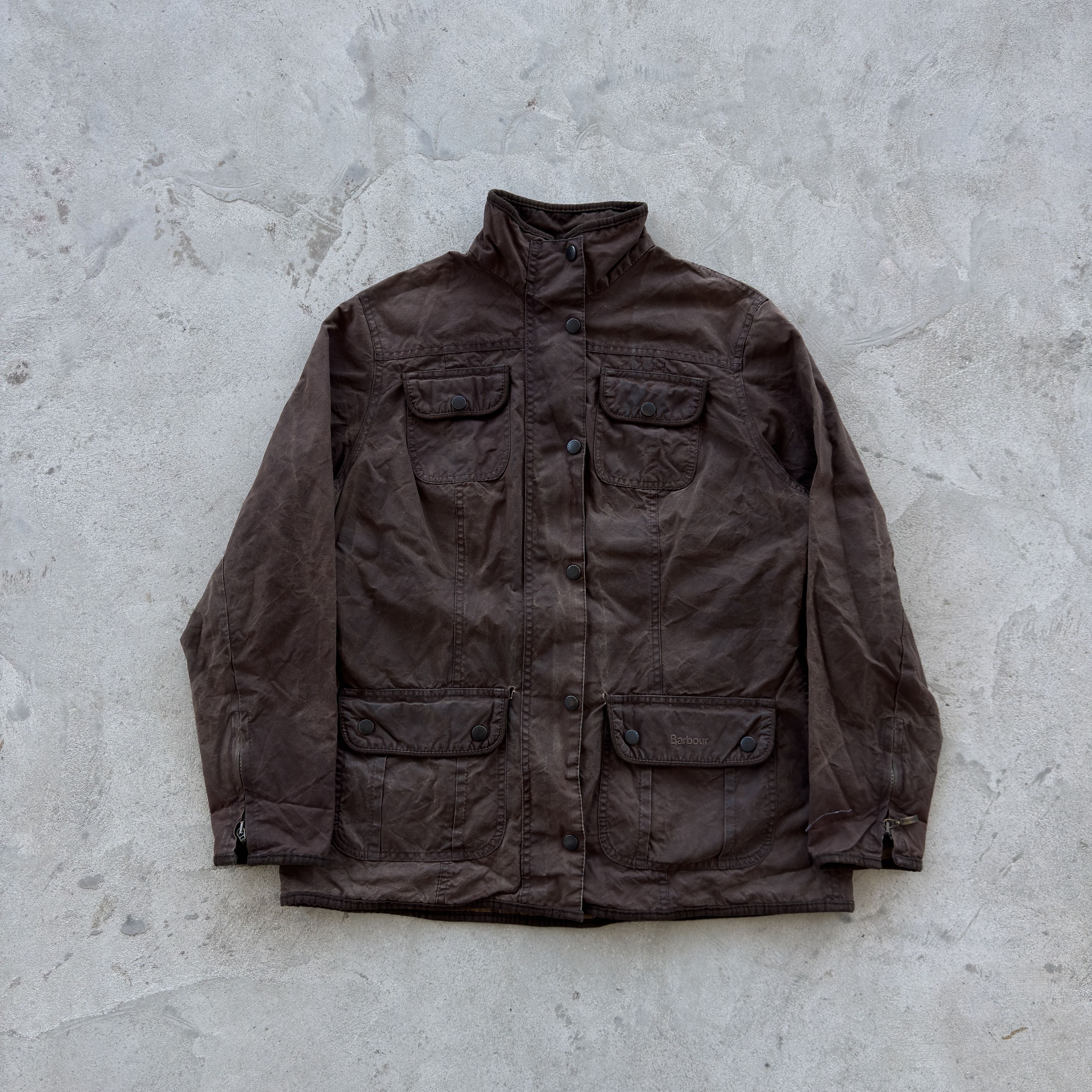 Barbour Vintage Barbour Ladies Jacket Waxed Coat Made In England Size XL / US 12-14 / IT 48-50 - 1 Thumbnail