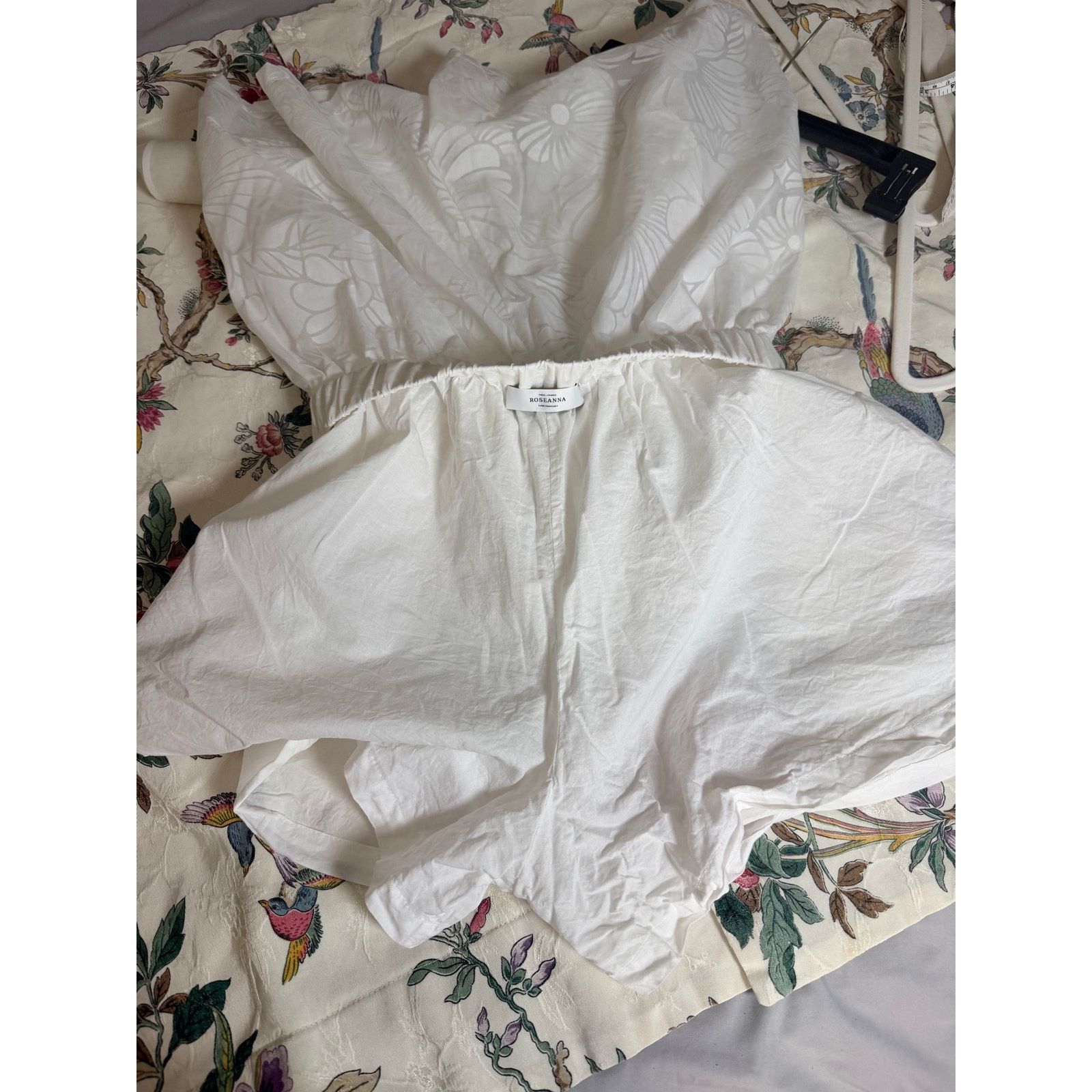 0044 Paris 0267 Roseanna Paris White Floral Mini Shorts Size 38 US 6 Size 28" / US 6 / IT 42 - 7 Thumbnail