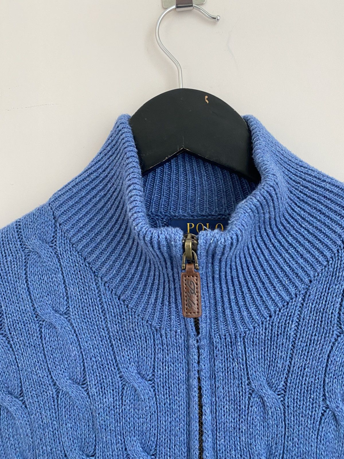 Polo Ralph Lauren Polo Ralph Lauren Cable-Knit Cotton Quarter-Zip Jumper Size US L / EU 52-54 / 3 - 3 Thumbnail