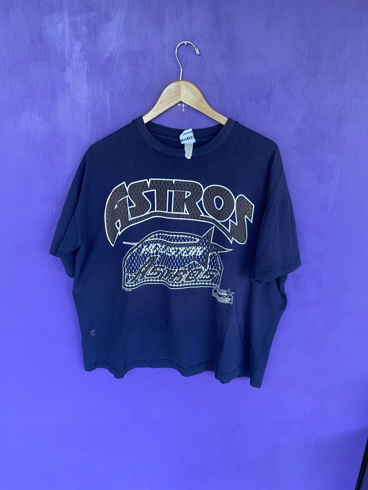 MLB Vintage 1997 Houston Astros old logo t-shirt Size US XL / EU 56 / 4 - 1 Thumbnail