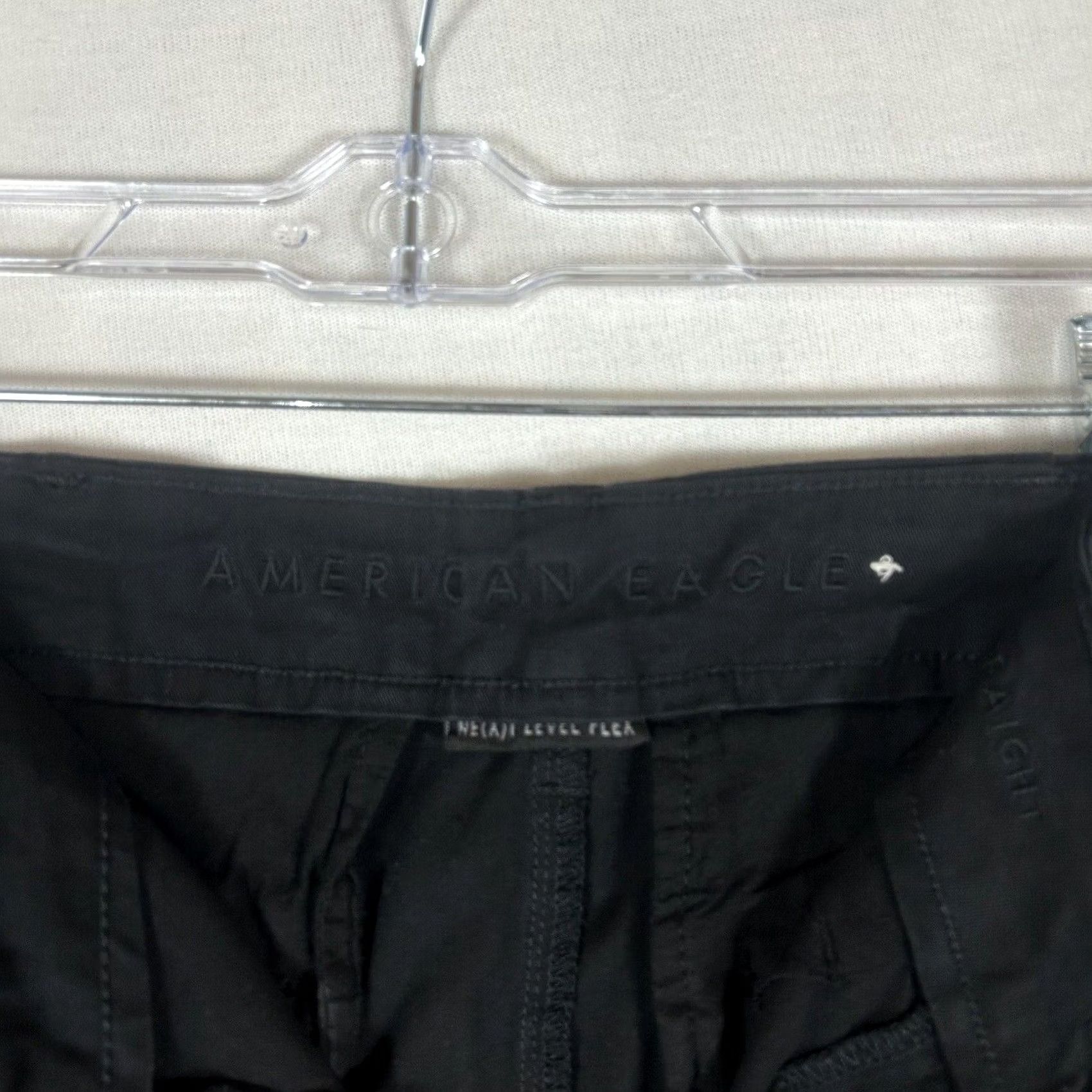 American Eagle Outfitters American Eagle Jeans Mens 28x30 Straight Regular Stretch Black Next Level Flex Original Rise Mid 10-12 In Inseam 30 AEO Size US 28 / EU 44 - 3 Thumbnail