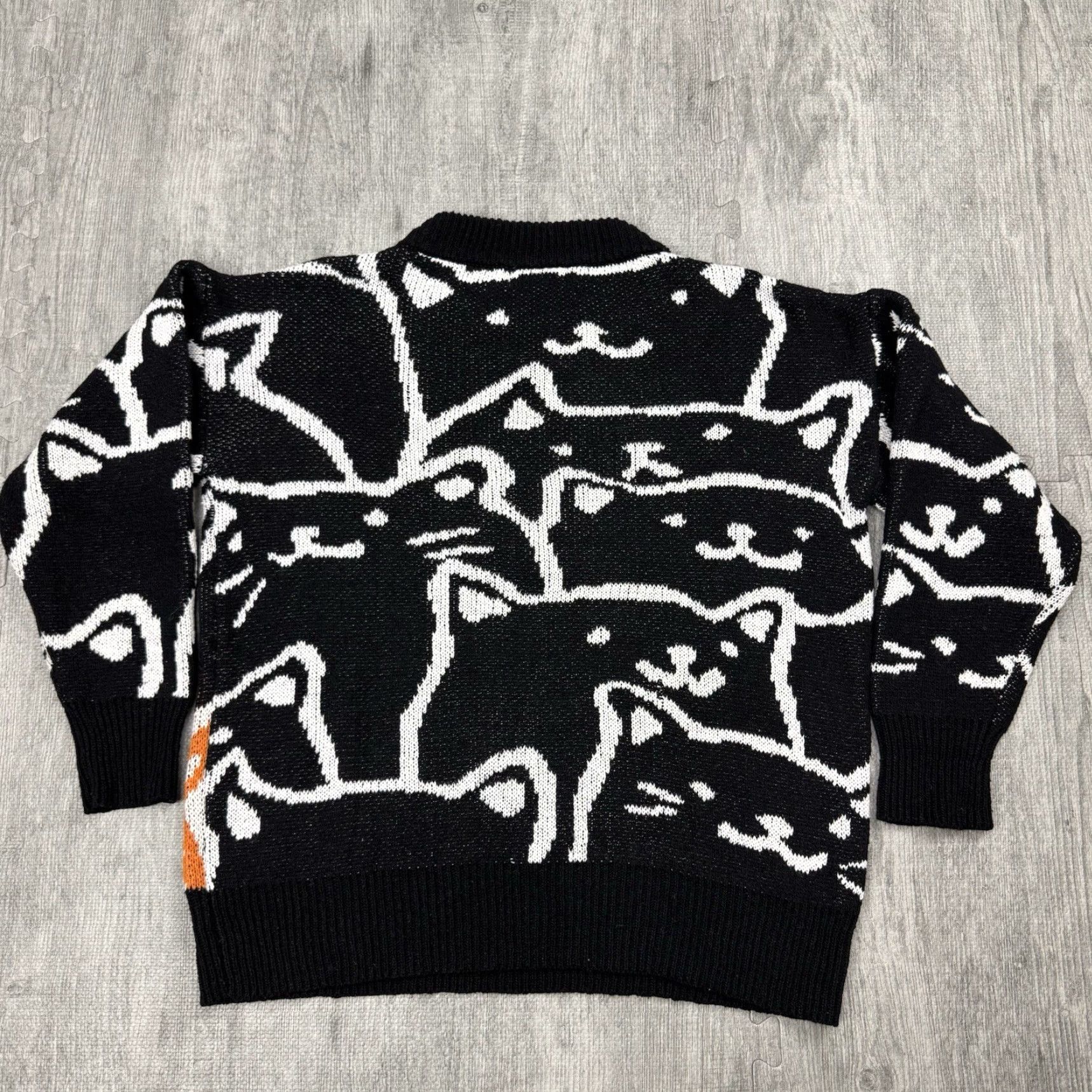 Vintage VTG ROVEN DINO CAT THEME ALL OVER CUTE CREW SWEATER GRAPHIC MEOW WHISKER L Size M / US 6-8 / IT 42-44 - 5 Thumbnail