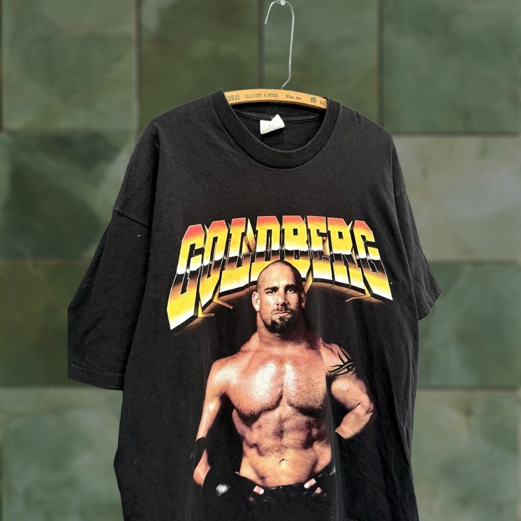 Tultex VINTAGE 90’s WCW Wrestling Goldberg Black Tee Shirt 2XL Shirt Mens Wrestling Tee Shirt 1990s Goldberg Mens Size US XXL / EU 58 / 5 - 1 Thumbnail