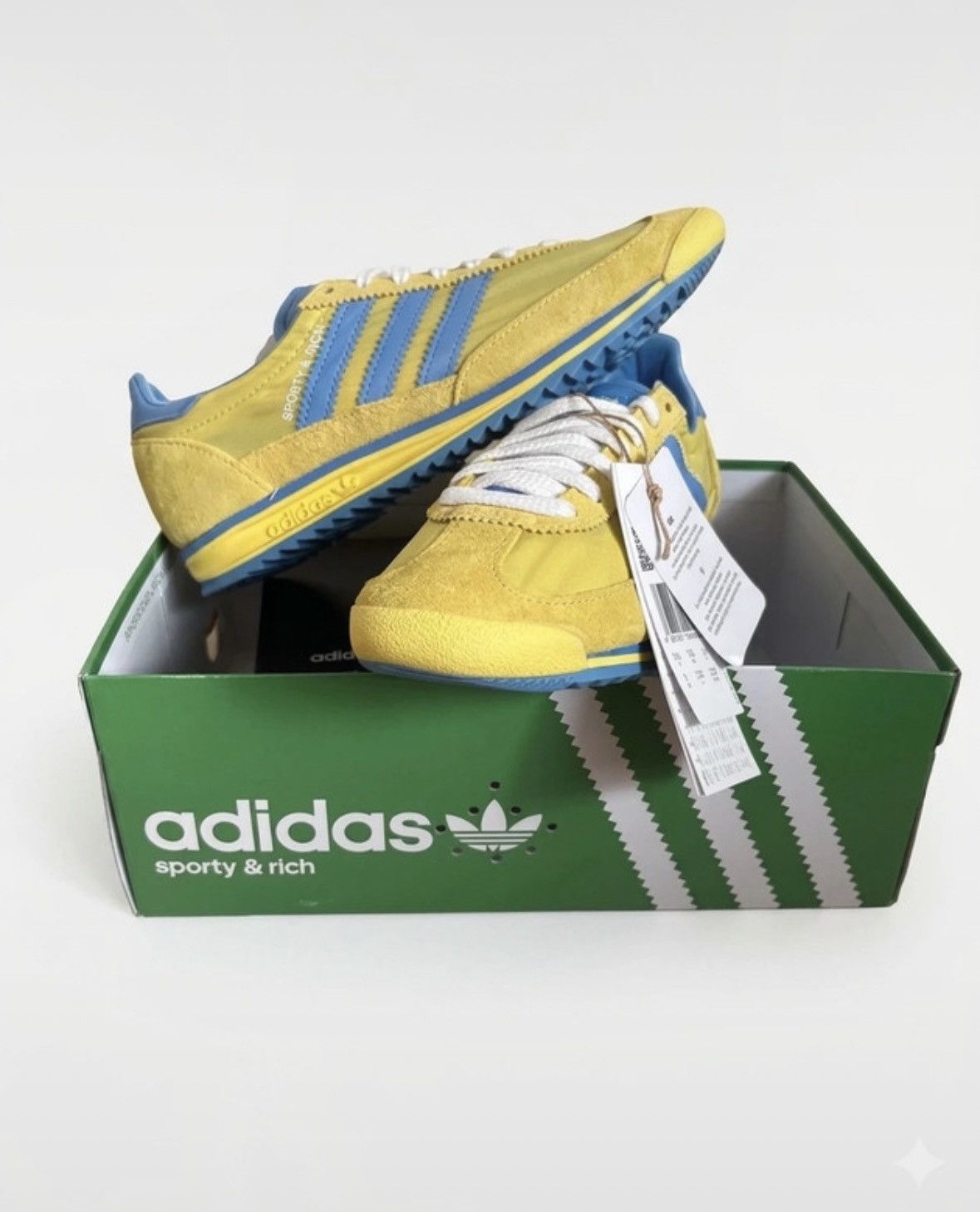 Adidas Adidas SL72 x Sporty & Rich Yellow Blue BNIB UK 3.5 Size US 6 / IT 36 - 1 Thumbnail