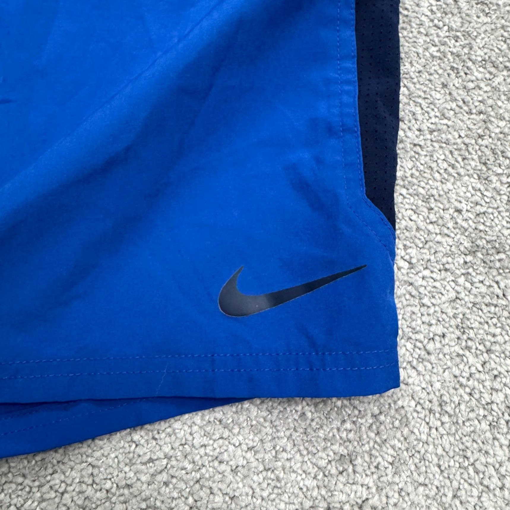 Nike Nike Swim Valley Shorts Mens L Blue Elastic Waist Pockets Athletic Beach Gym Swimming Vintage: No Size US 33 - 5 Thumbnail