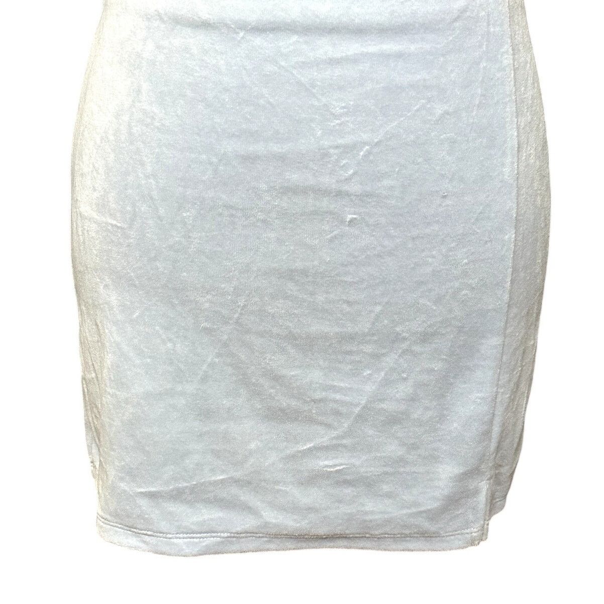 Other Elodie Mini Pull On Skirt Bodycon Velour Light Blue W S NWOT Size 26" / US 2 / IT 38 - 3 Thumbnail