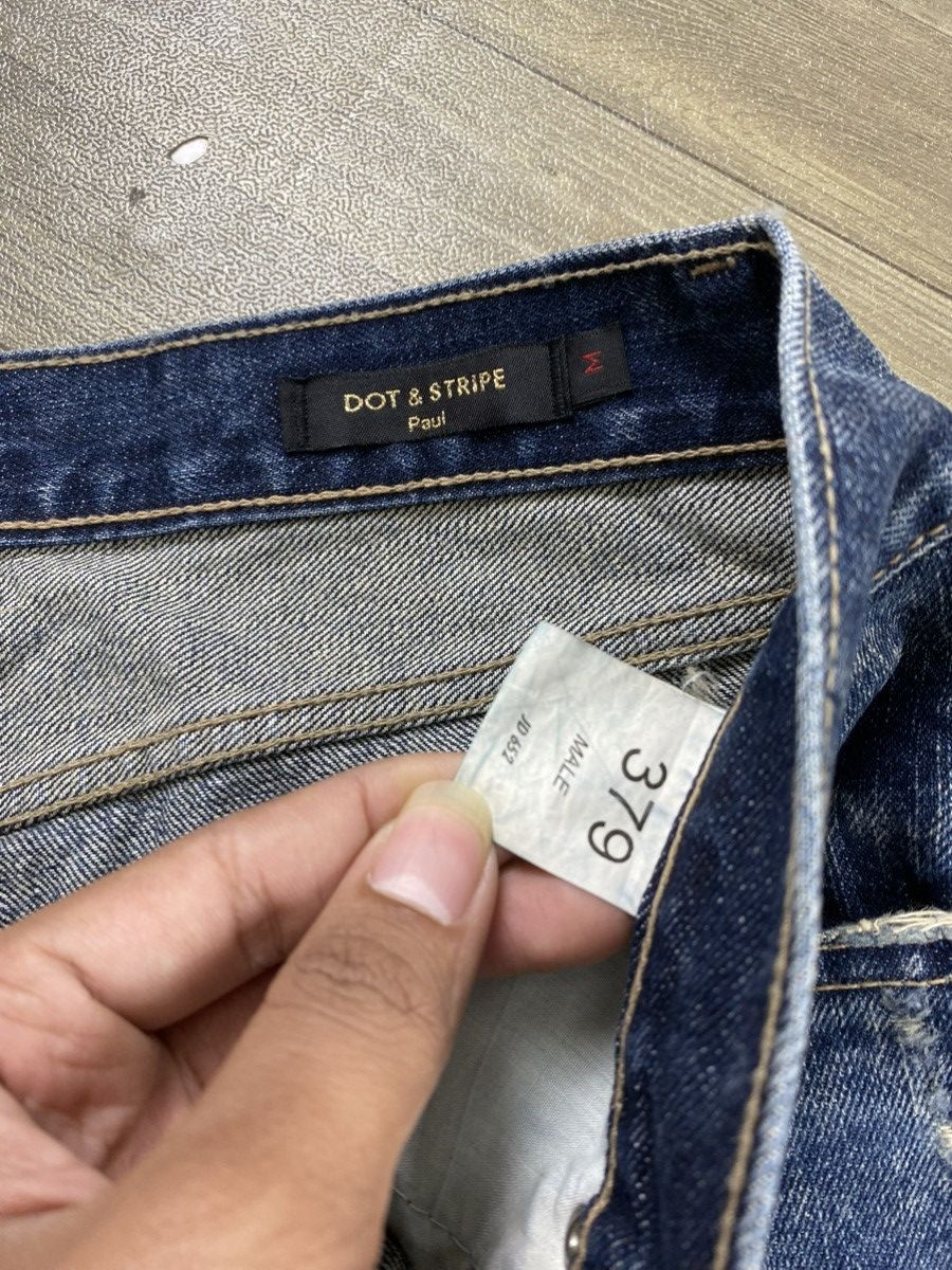 If Six Was Nine 2000s Dot & Stripe Distressed Punk Lgb Style Flared Jeans Size US 30 / EU 46 - 9 Thumbnail
