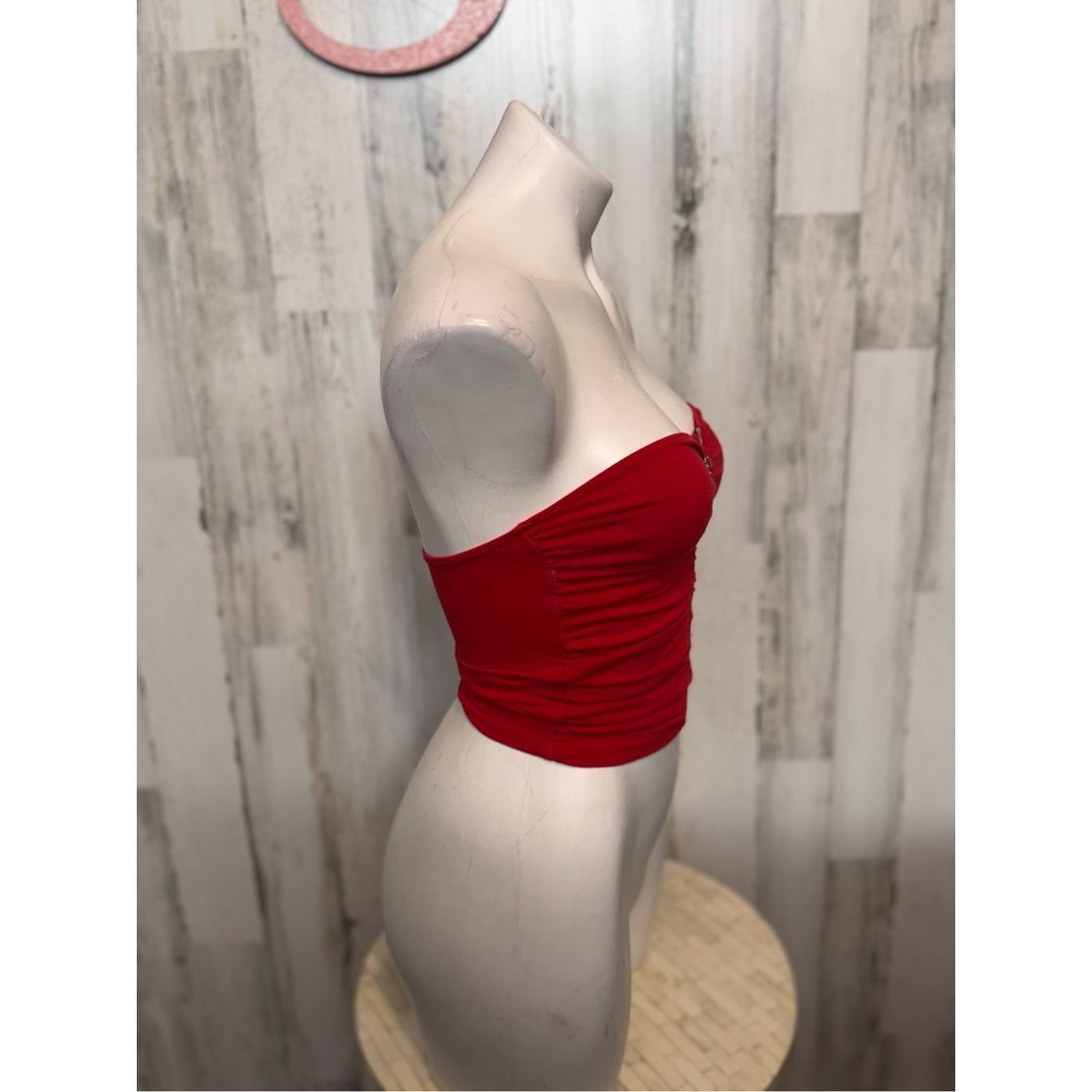 Other Ambiance Red Strapless Zip-Up Tube Top – Size S Size S / US 4 / IT 40 - 7 Thumbnail