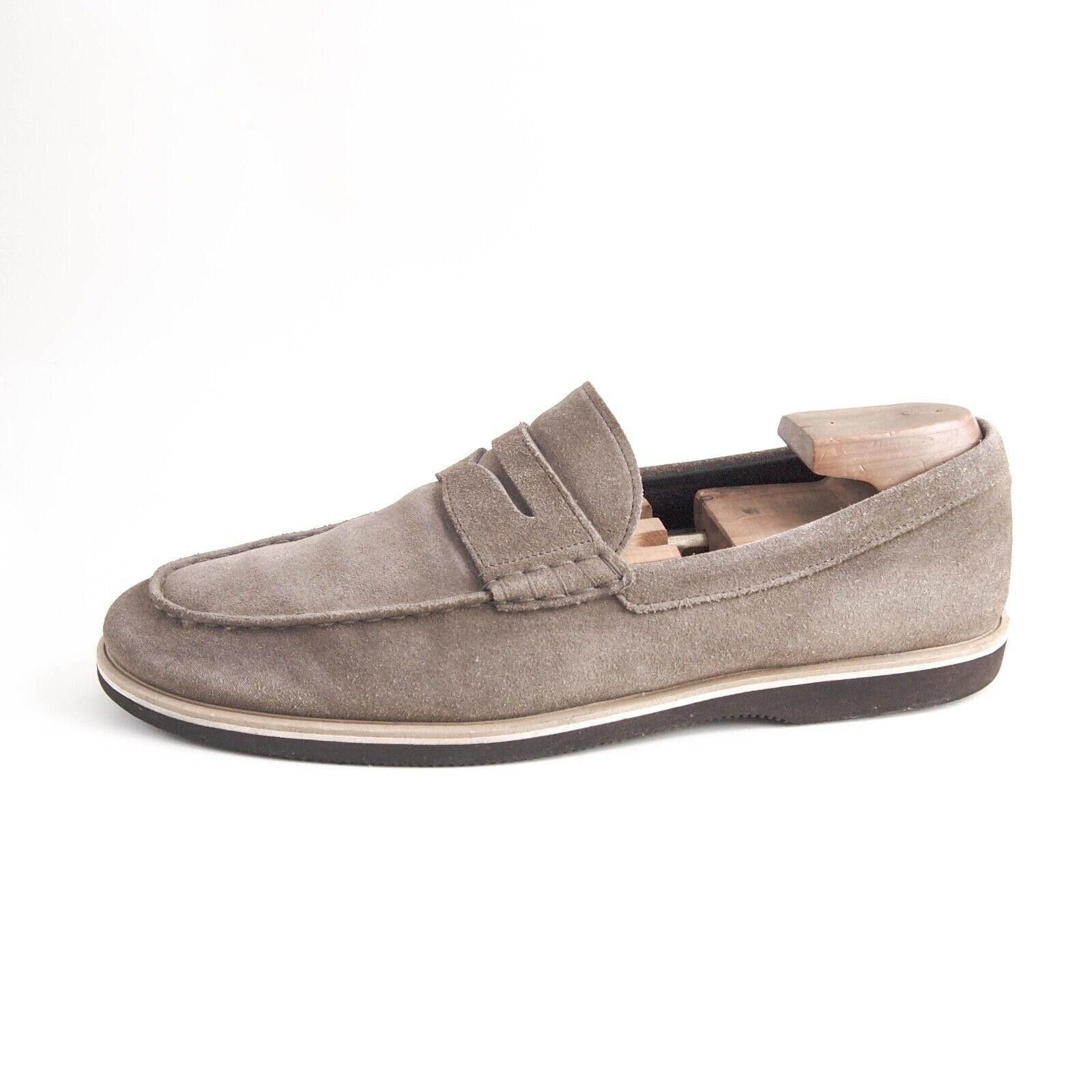 Hogan Hogan Penny Loafers Gray Suede Mens US 11.5 EU 44.5 Size US 11.5 / EU 44-45 - 1 Thumbnail