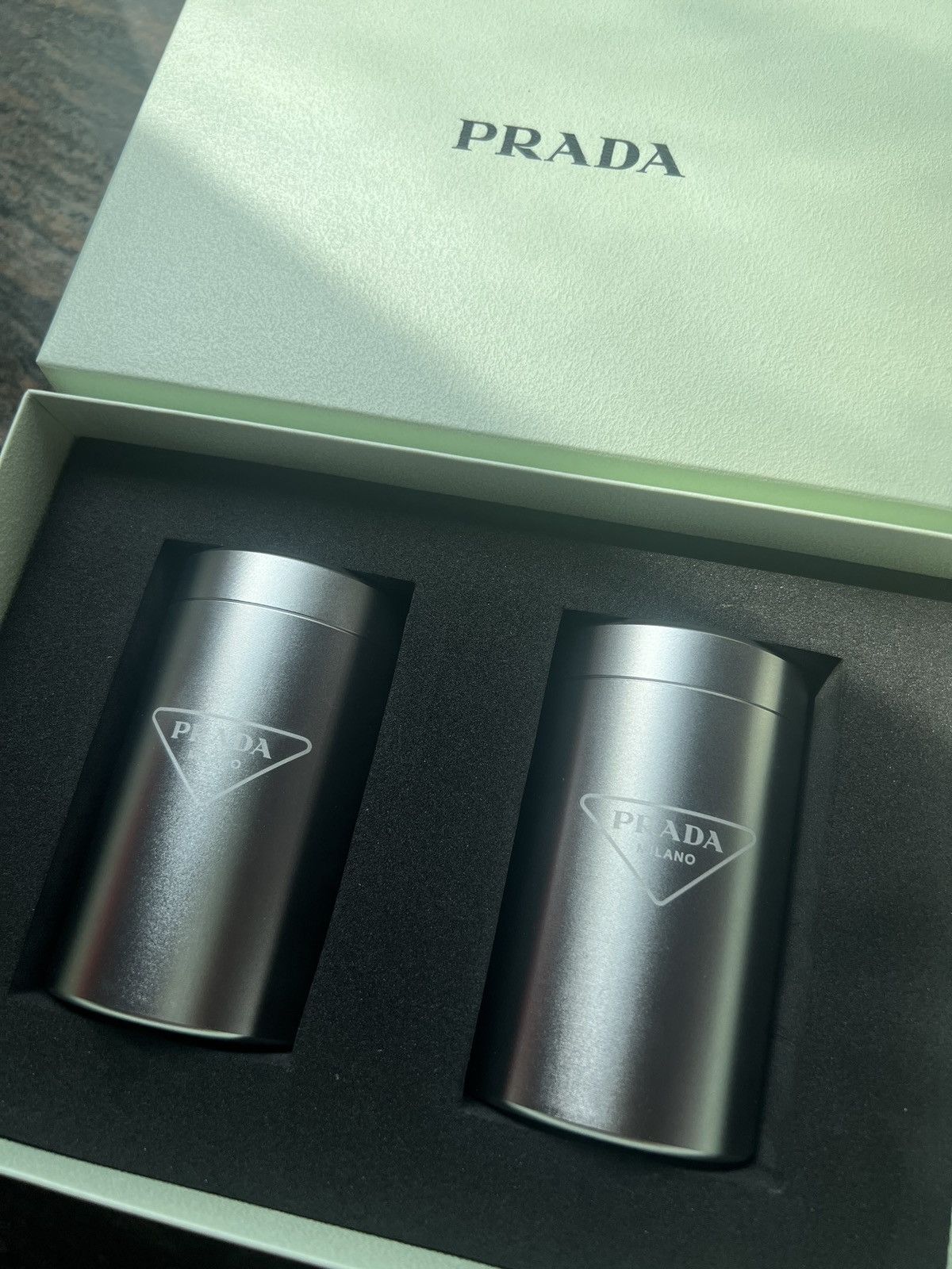 Prada Prada aluminum storage can container box set Size ONE SIZE - 1 Thumbnail