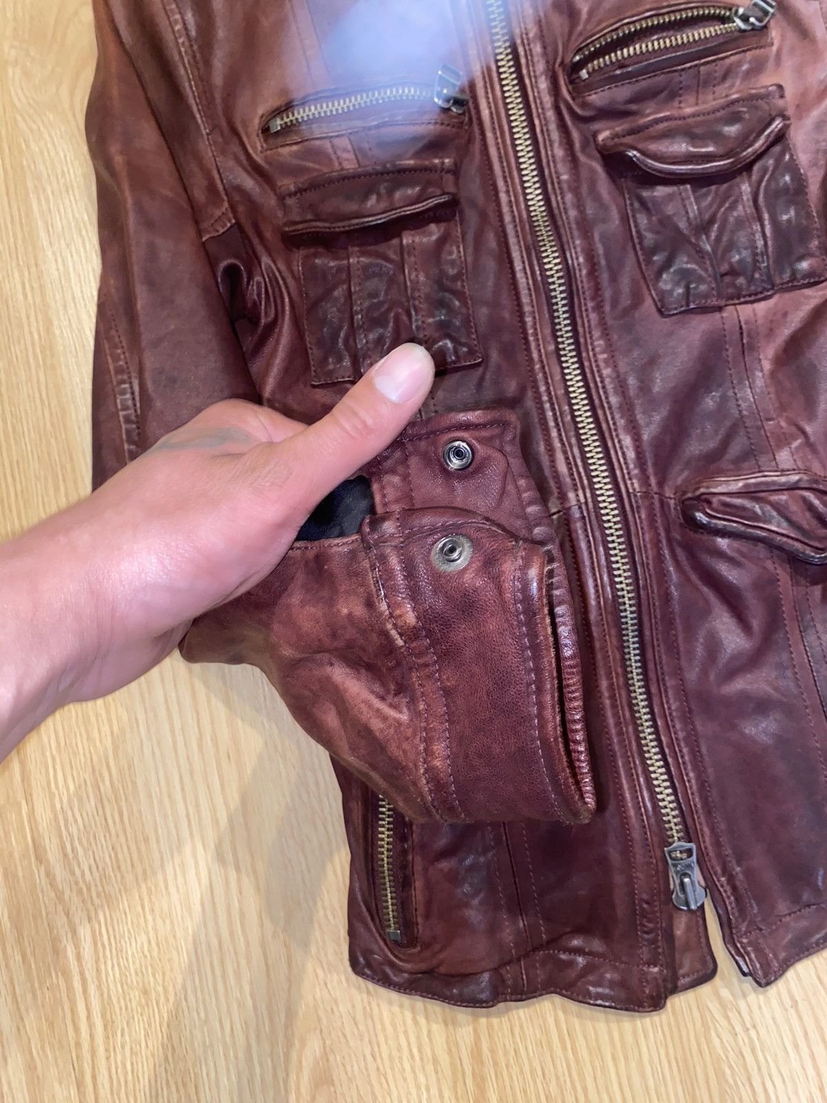 14th Addiction Plag Crimson Leather Jacket Size US S / EU 44-46 / 1 - 4 Thumbnail