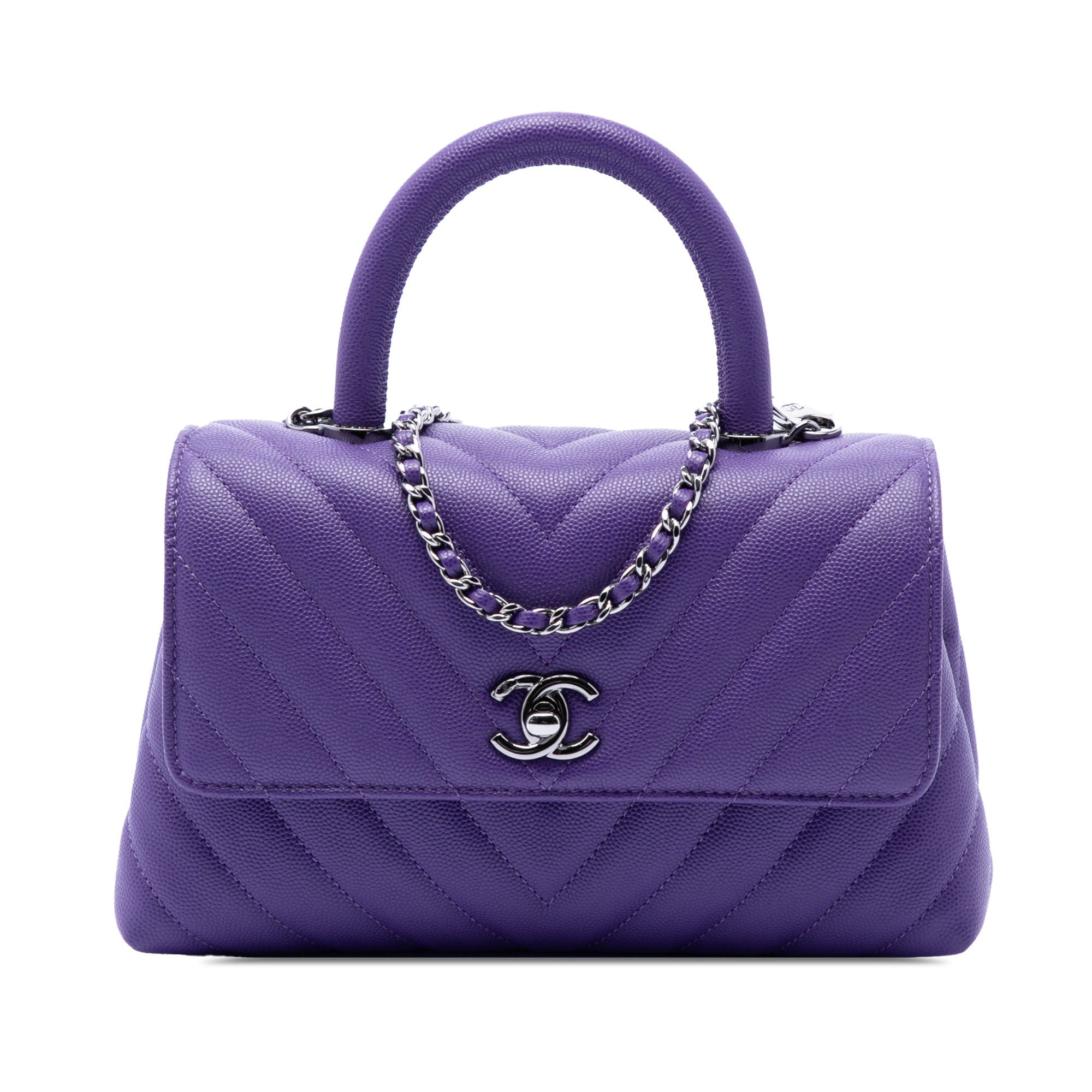 Chanel Mini Chevron Caviar Coco Top Handle Bag Size ONE SIZE - 1 Thumbnail