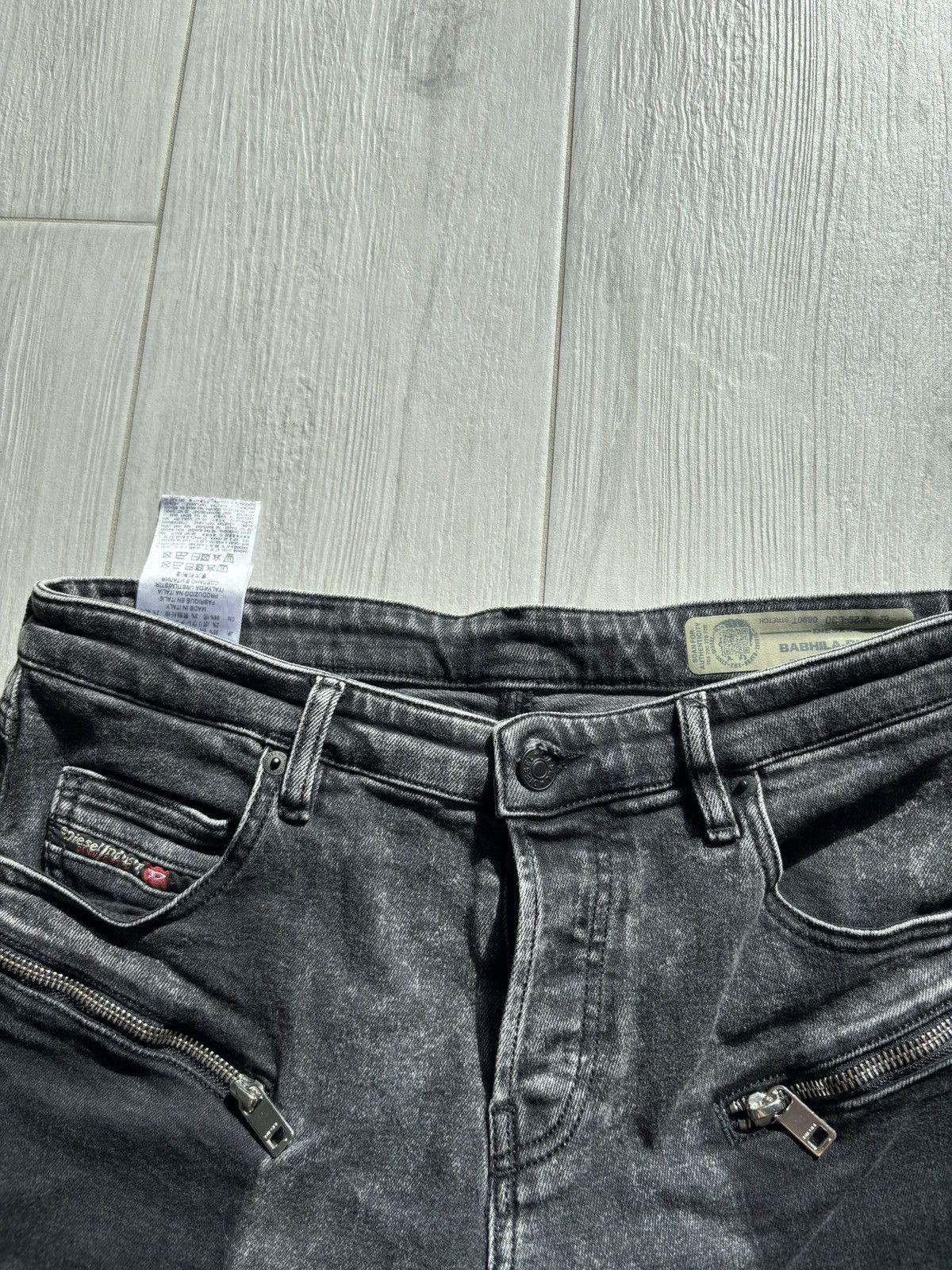 Diesel Diesel Jeans Babhila-Bk-Sp Zipper Avant Garde Style Size 29" - 4 Thumbnail