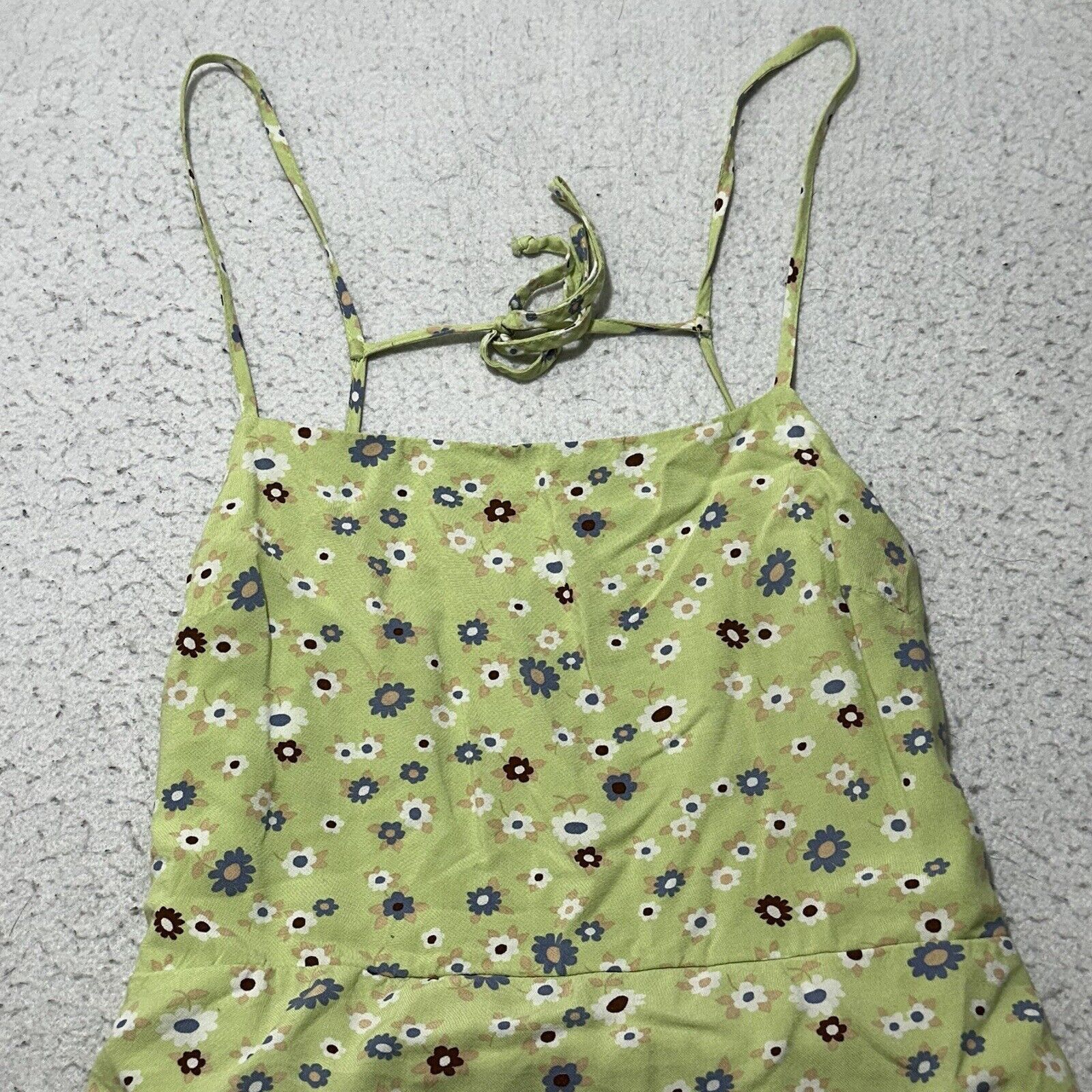 Other Kendall + Kylie Medium Green Floral Dainty Mini Dress Size M / US 6-8 / IT 42-44 - 2 Thumbnail