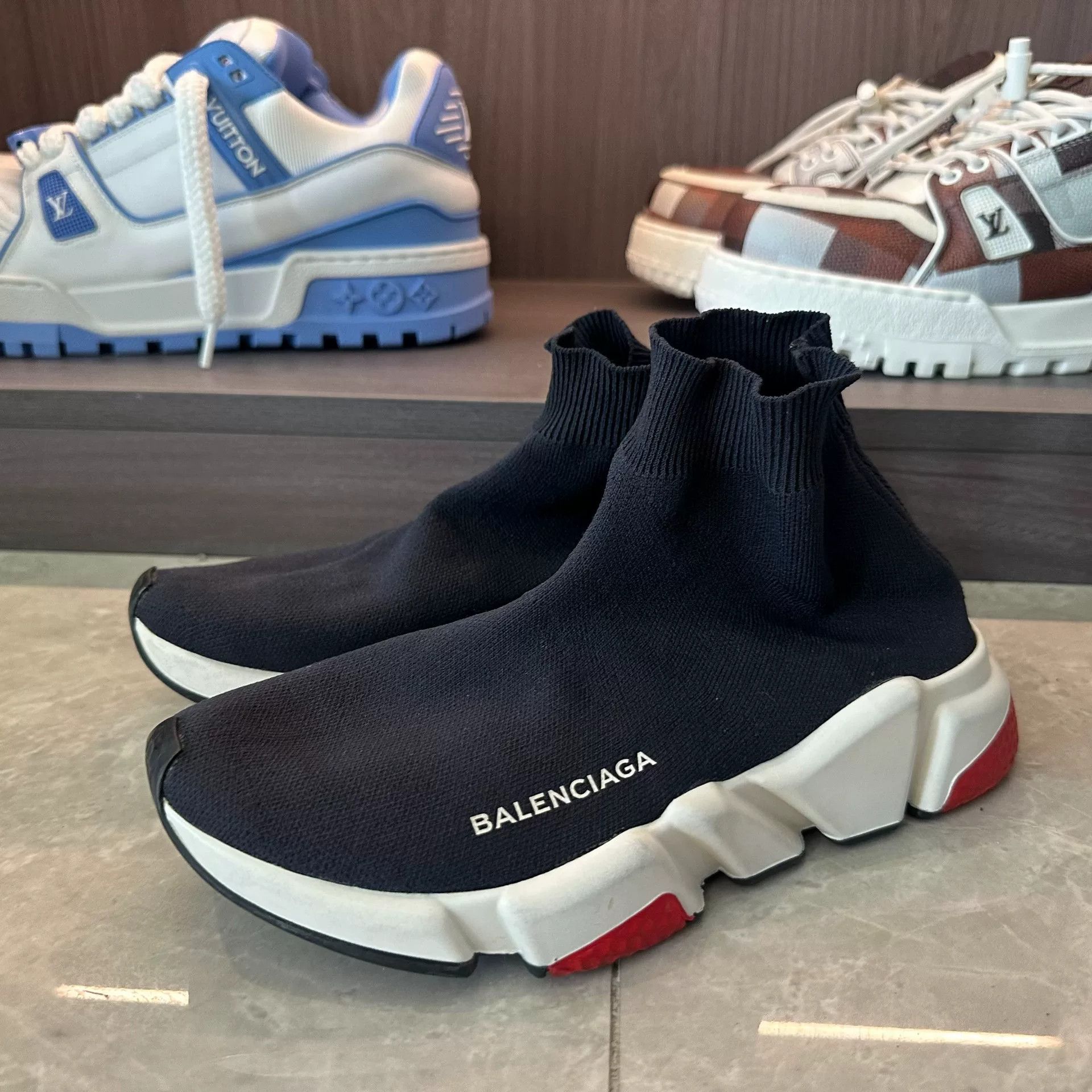 Balenciaga Balenciaga Black Hitop Sneakers us_7 Women Size US 7 / IT 37 - 1 Thumbnail