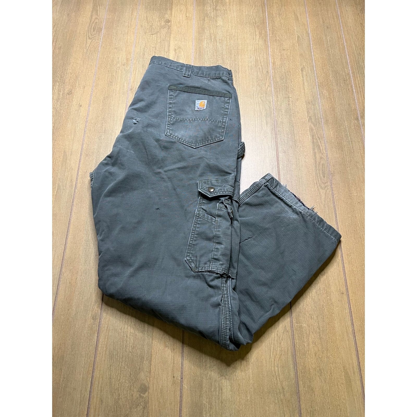 Carhartt Vintage Carhartt Cargo Double Knee flannel-lined Sz 38x30 Size US 40 / EU 56 - 12 Thumbnail