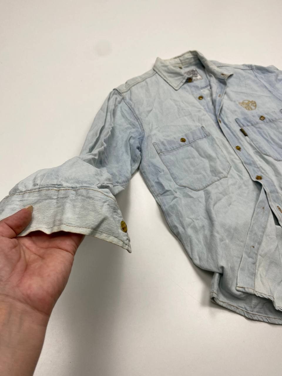 Avirex Avirex USA Light Blue Denim Shirt Vintage 90s Men M Size US M / EU 48-50 / 2 - 8 Thumbnail