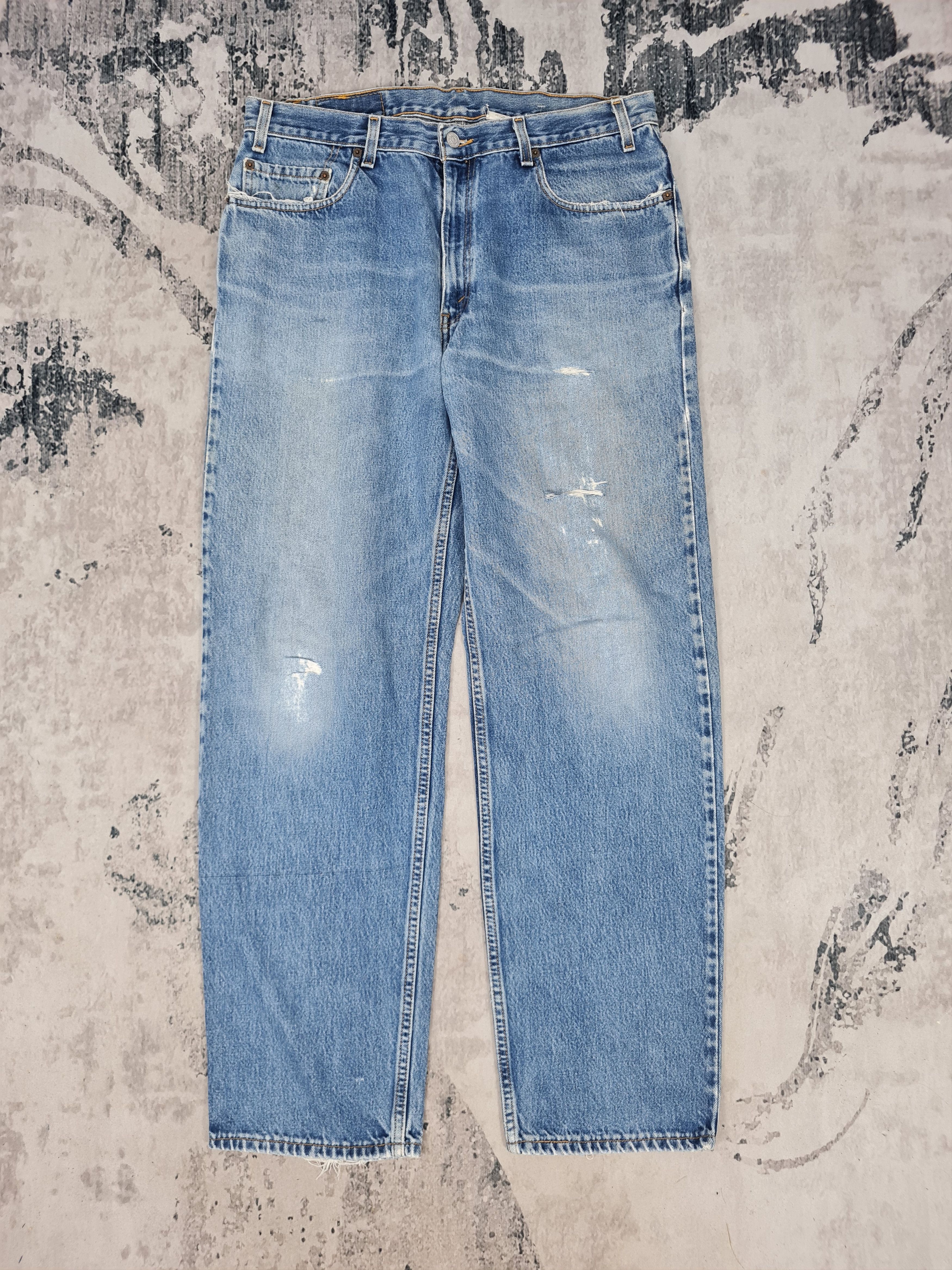 Levi's Vintage Clothing Vtg 90's LEVIS Ripped Faded Stain Jeans L0364 Size 36X31.5 Size US 36 / EU 52 - 1 Thumbnail