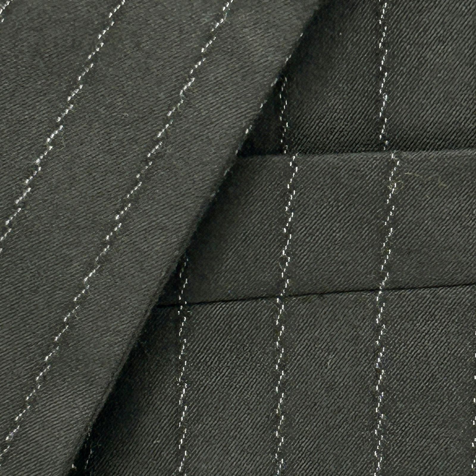 Sisley Y2K Black Pinstripe Two-Button Minimalist Blazer Jacket Size 40R - 2 Thumbnail