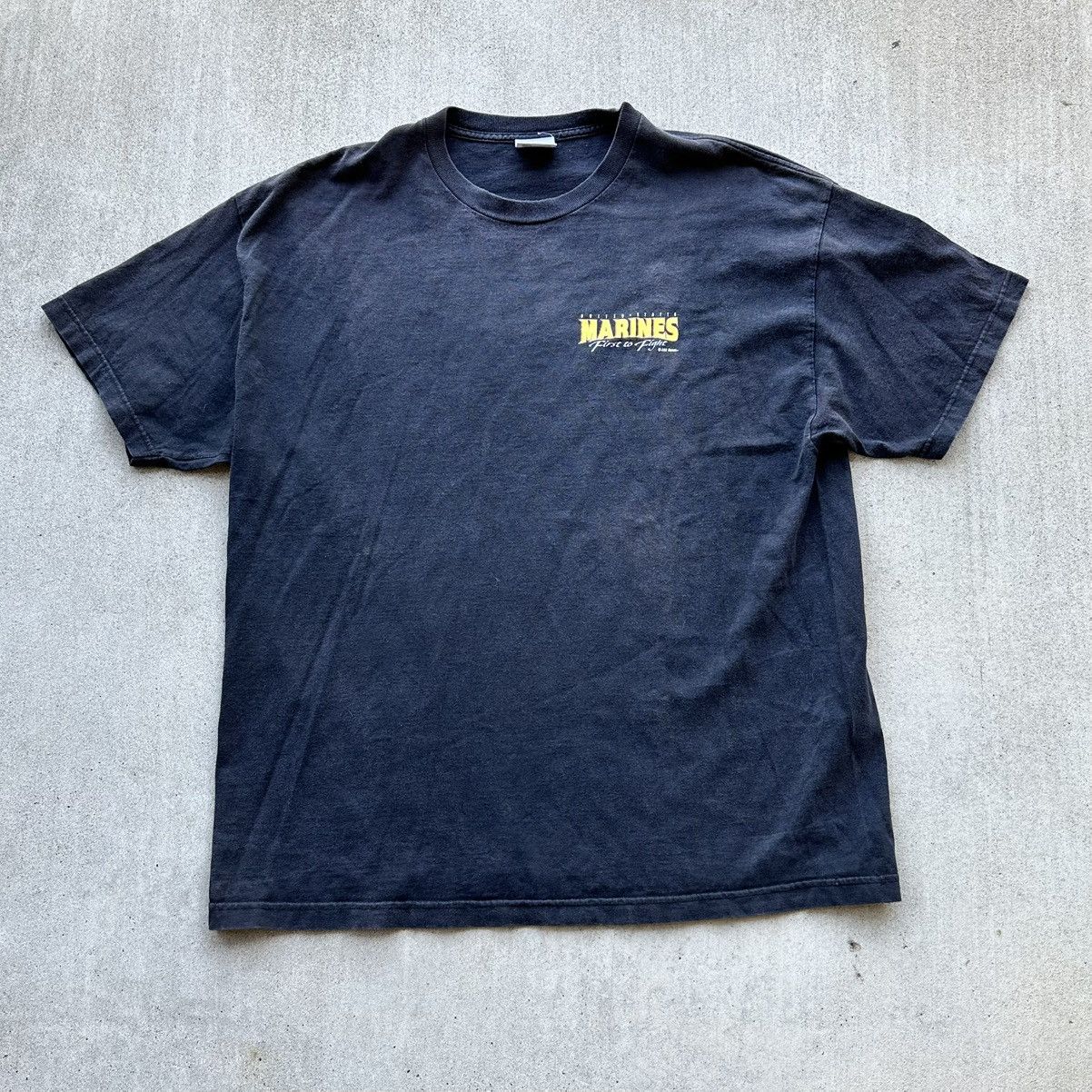 Vintage Vintage United States Marine Corps T Short Xl Black Y2K Size US XL / EU 56 / 4 - 2 Thumbnail