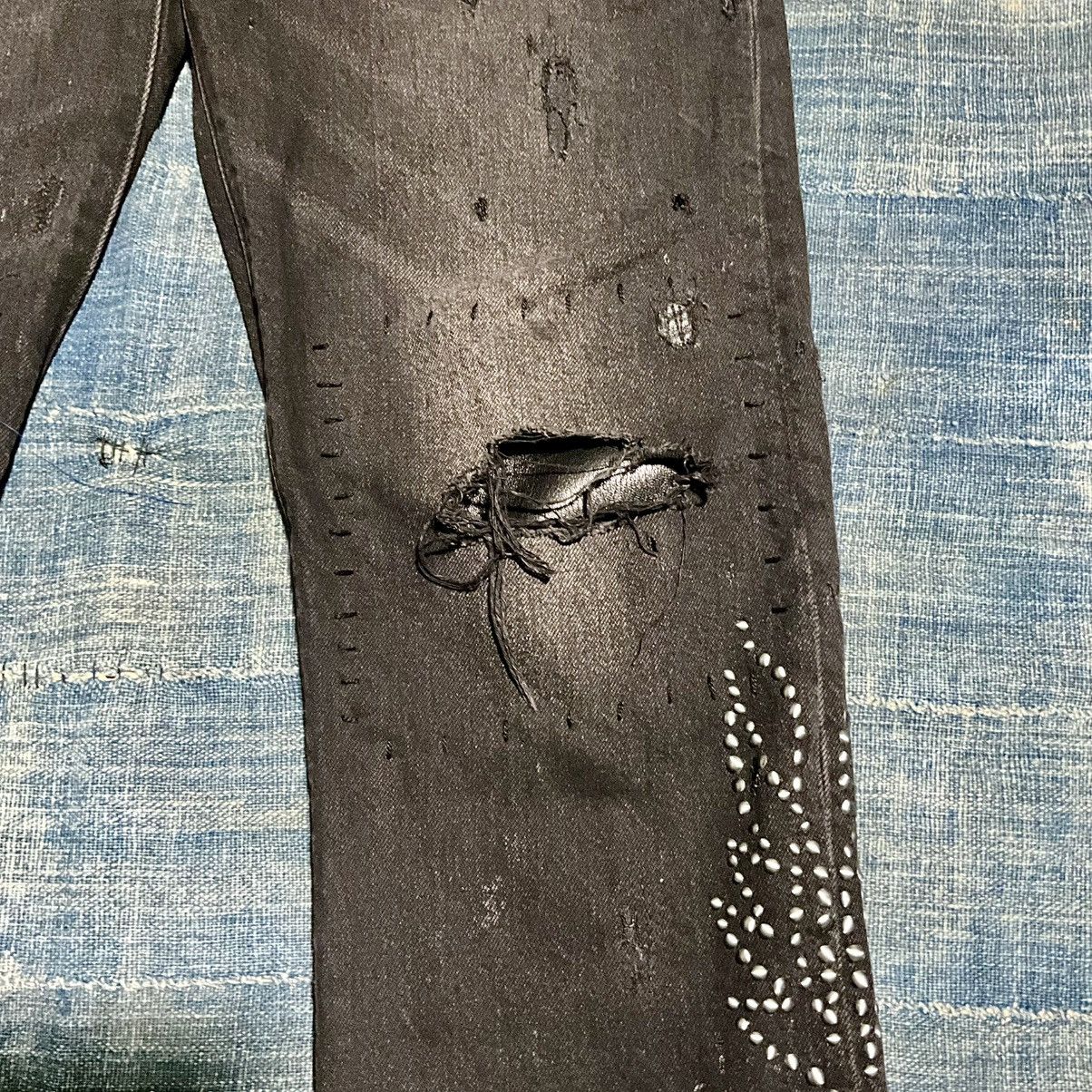 Levi's × Vintage Repaired Acid Destroyed Levi’s Studded Jeans Size US 32 / EU 48 - 4 Thumbnail