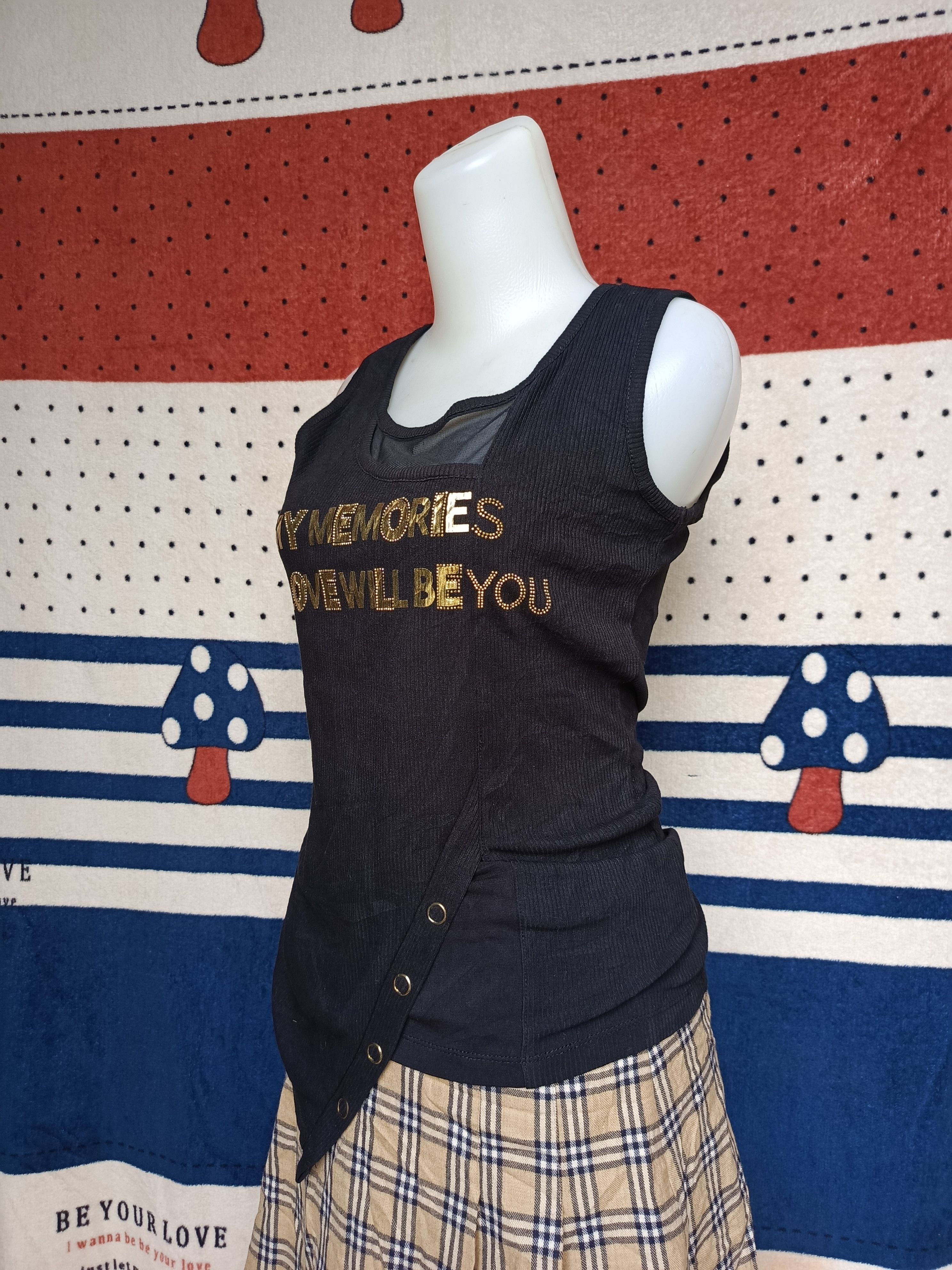 Japanese Brand Egoist my memories of love will be you tank tops Size M / US 6-8 / IT 42-44 - 2 Thumbnail