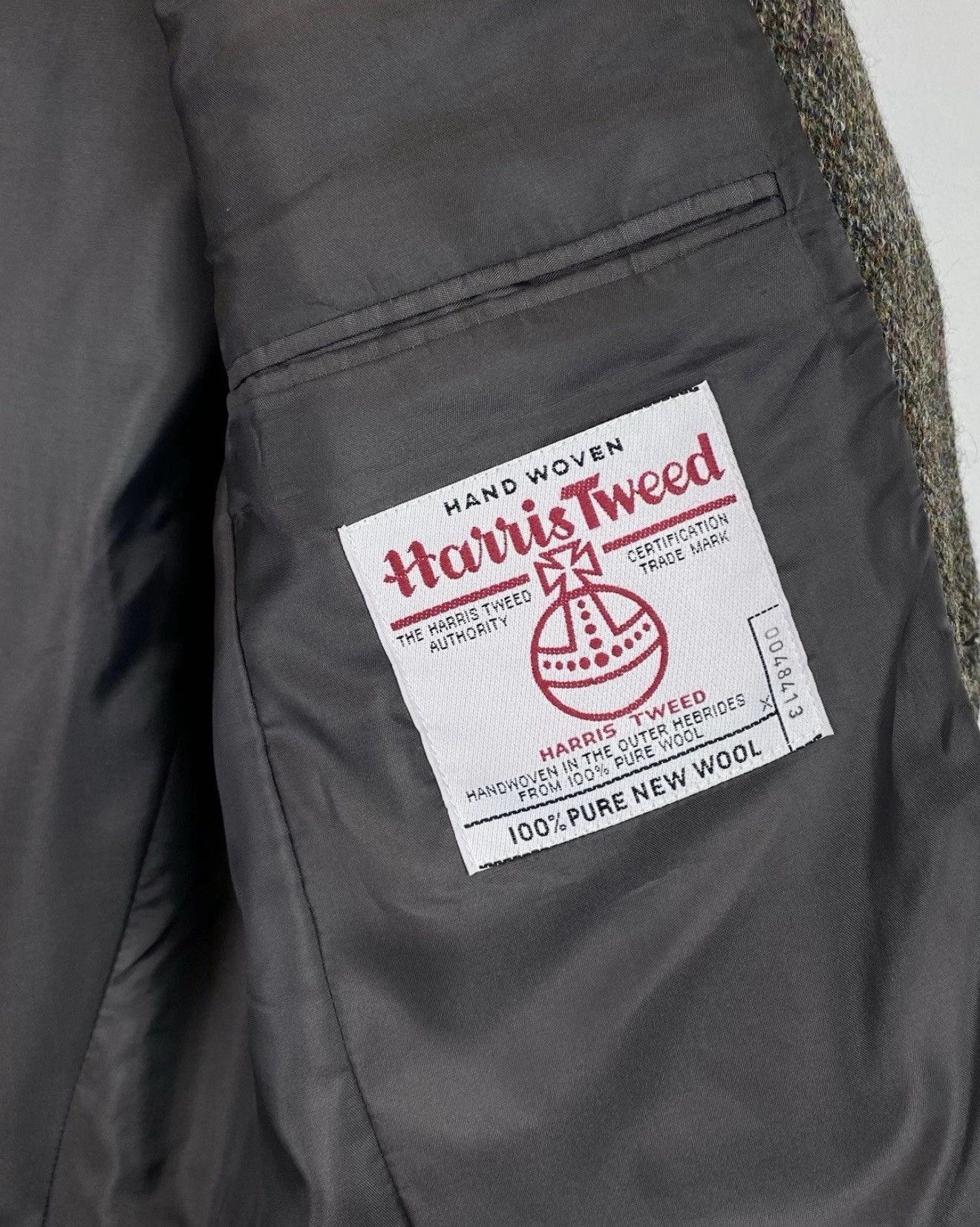 Harris Tweed Harris Tweed Gurteen Herringbone Wool 2 Button Blazer Jacket Size 42R - 6 Thumbnail