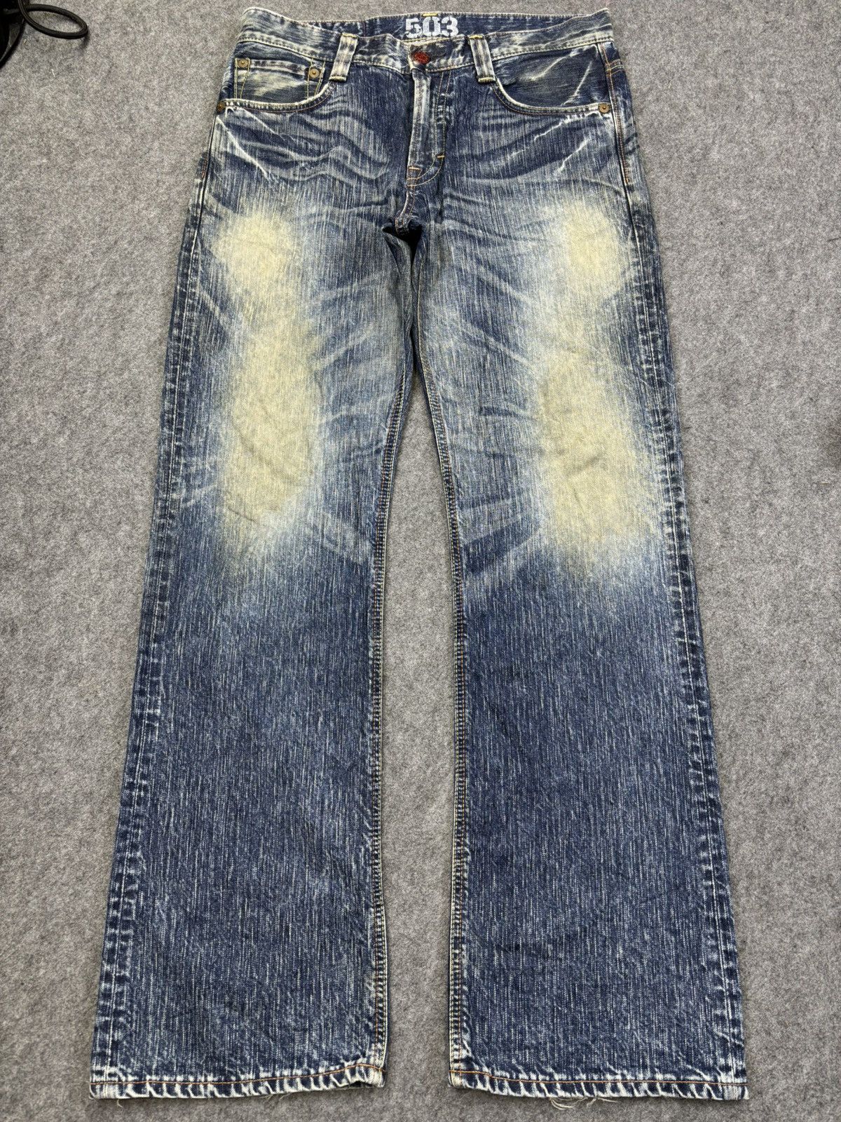 Edwin Flare Edwin 503 Sandy Style Crazy Fades Denim F922 Size US 35 - 21 Thumbnail