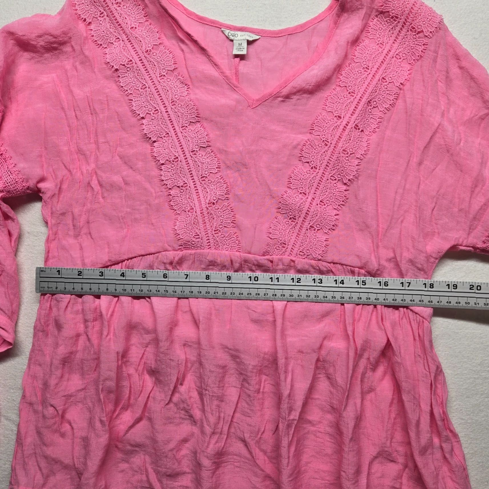 Vintage VINTAGE Cato Blouse Shirt Adult Women's Size M Long Sleeve Solid Pink Size M / US 6-8 / IT 42-44 - 4 Thumbnail