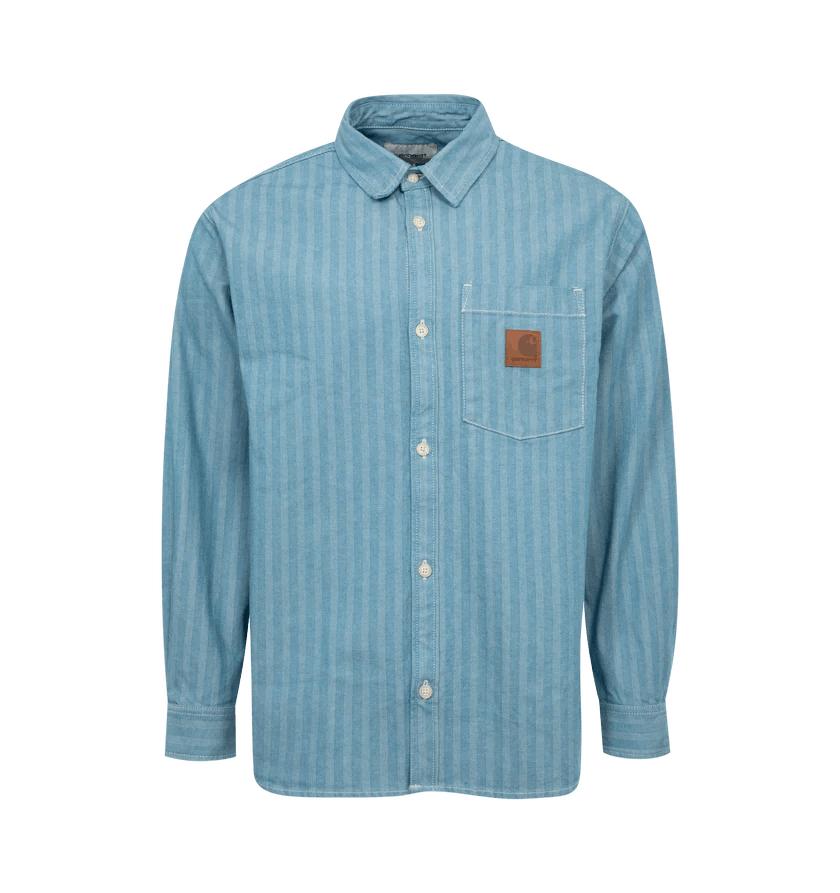 Carhartt Wip o1h1sh11224 Menard Shirt in Rinsed Blue Size US S / EU 44-46 / 1 - 1 Thumbnail