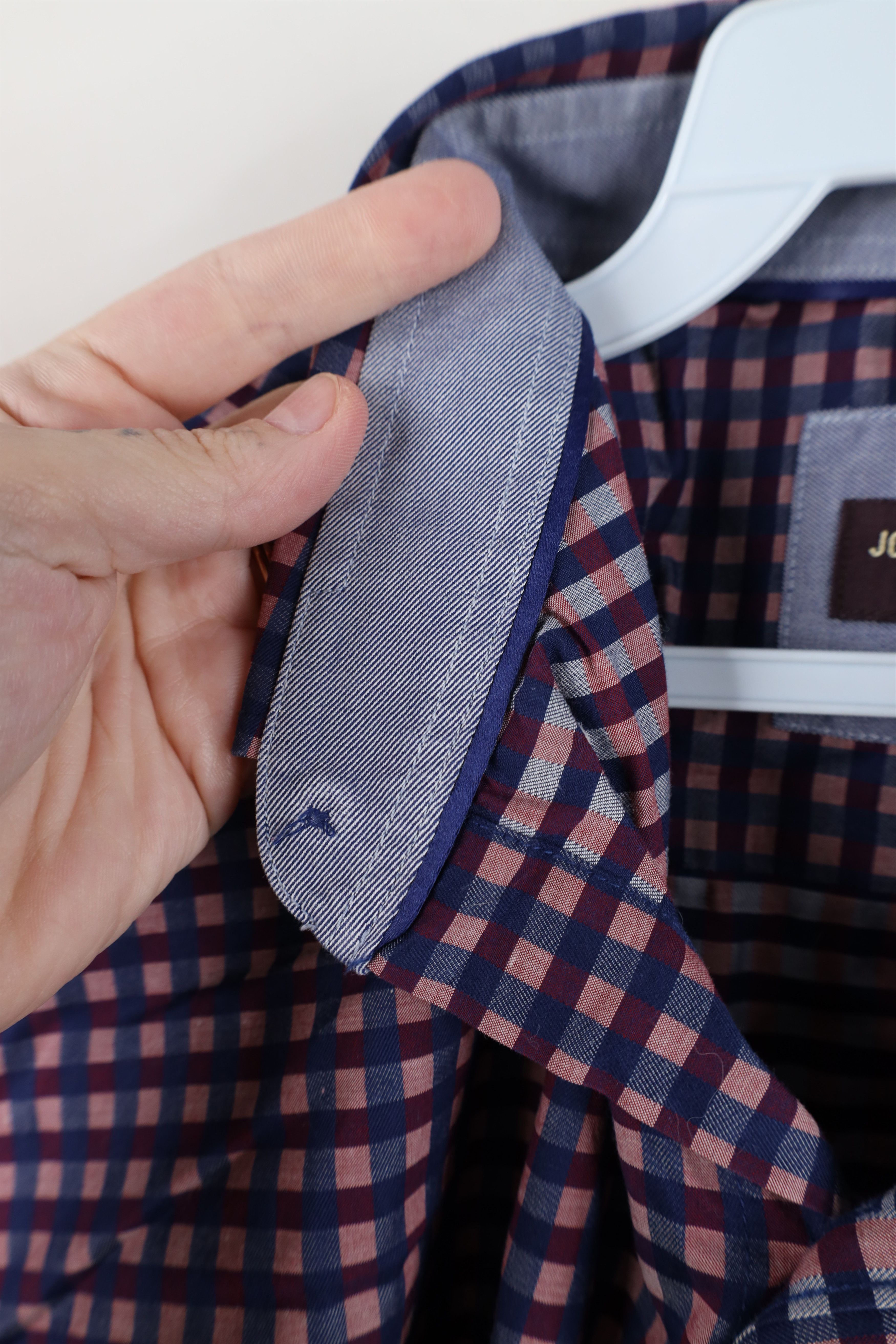 Johnston & Murphy Johnston & Murphy Plaid Collared Button Shirt Cotton Size US XL / EU 56 / 4 - 6 Thumbnail