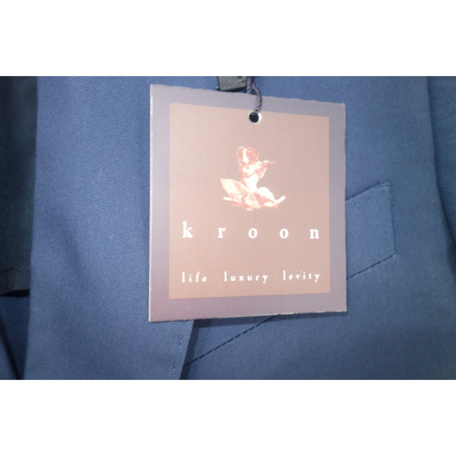 Other NEW Kroon Irons Blue Poplin Lined Suit Jacket & Pants Size 36R - 3 Thumbnail