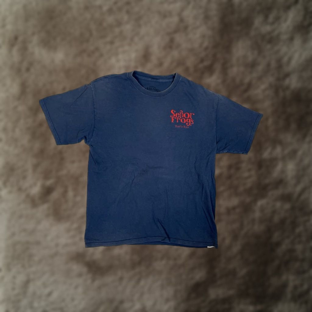 Vintage VINTAGE Senor Frogs Puerto Rico T-Shirt Large Blue Men Short Sleeve 90s Beach Classic Size L Size US L / EU 52-54 / 3 - 1 Thumbnail