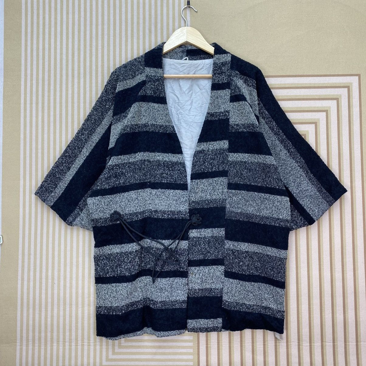 Vintage 🫶Vintage Kimono Striped Jacket-Hakama Jacket-kimono Size US M / EU 48-50 / 2 - 1 Thumbnail