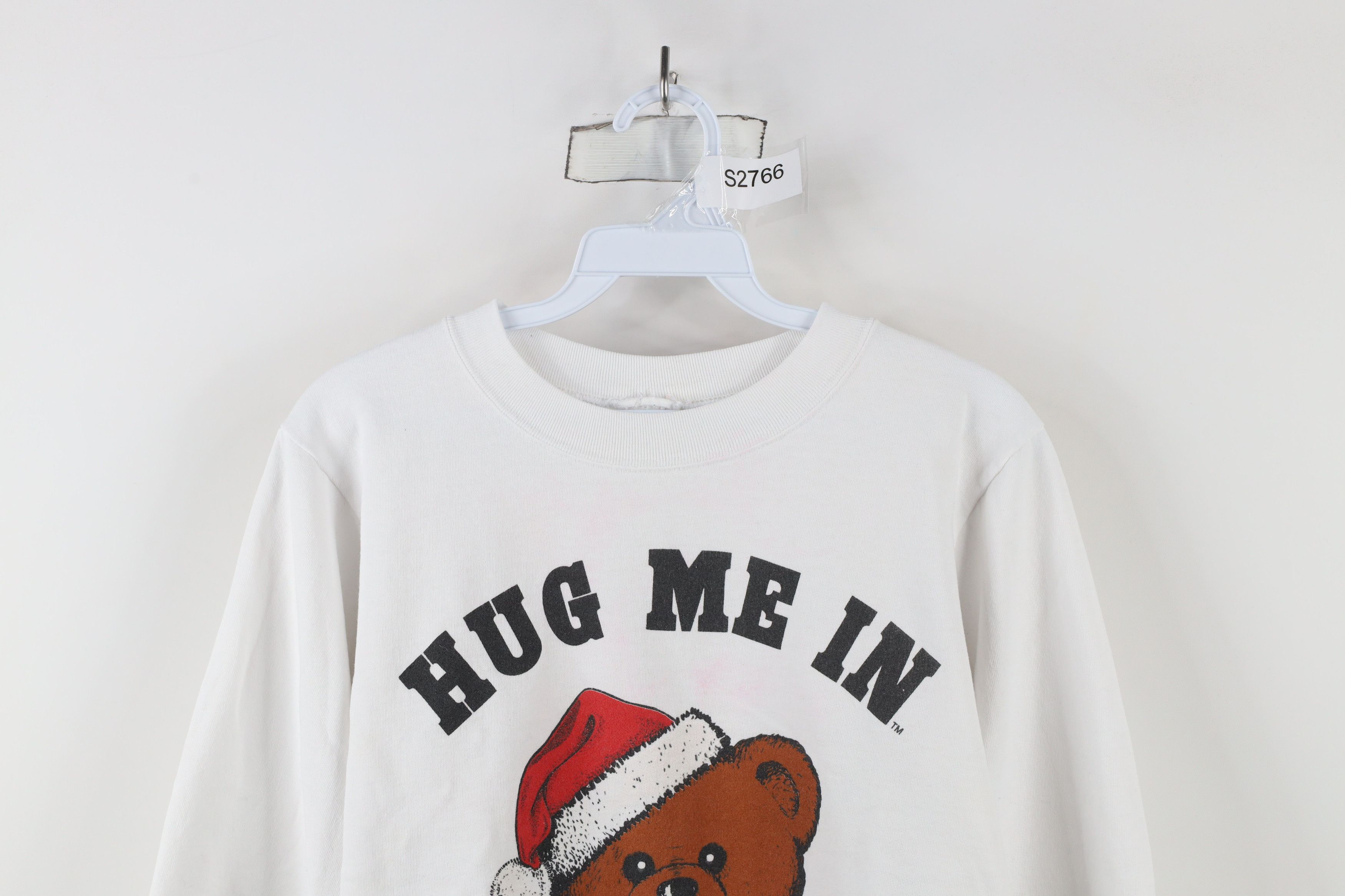 Vintage Vintage 90s Hug Me In Ohio Teddy Bear Christmas Sweatshirt Size S / US 4 / IT 40 - 2 Thumbnail