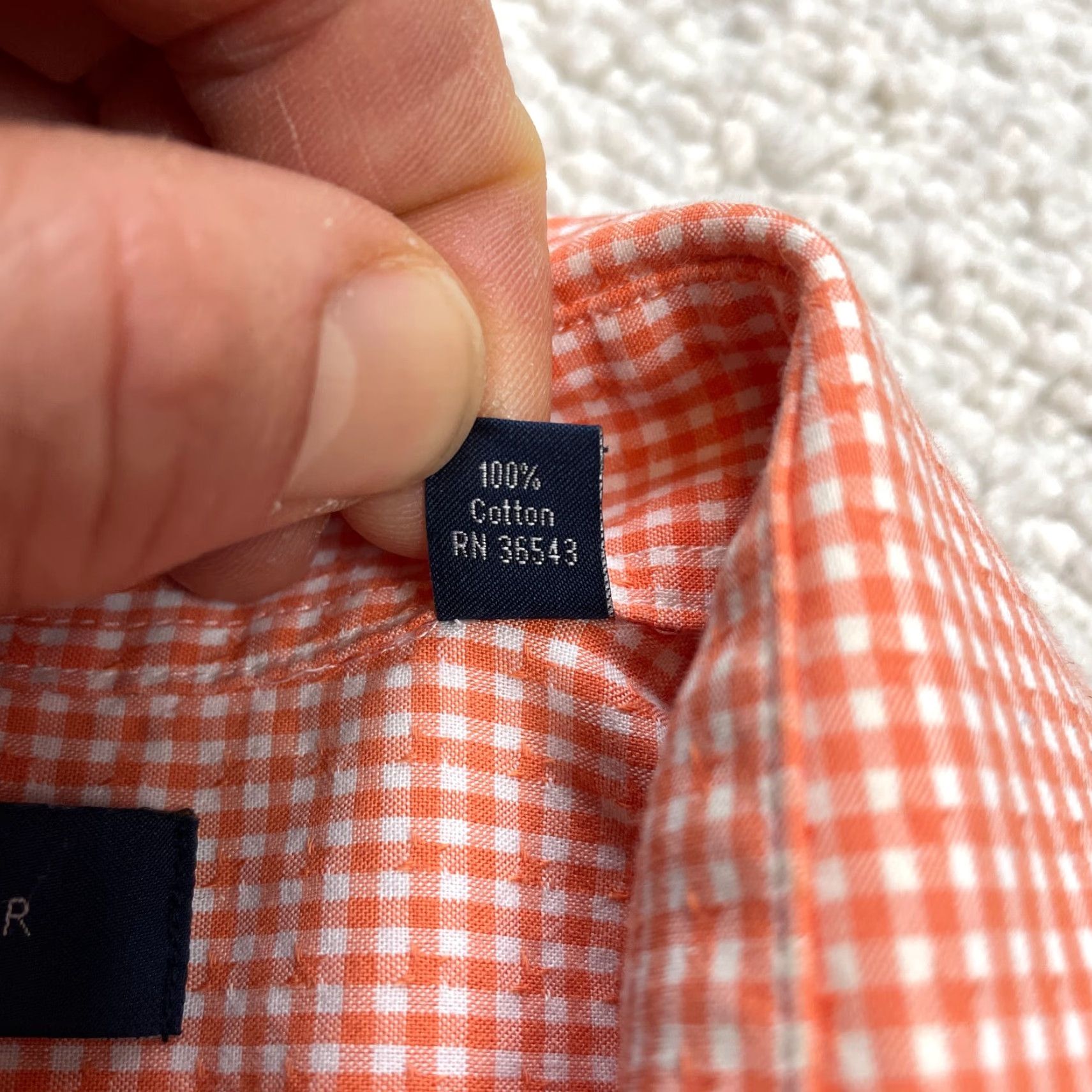 Tommy Hilfiger Tommy Hilfiger Shirt Mens 16 34-35 Orange Check Slim fit Long Sleeve Button Up Size US S / EU 44-46 / 1 - 3 Thumbnail