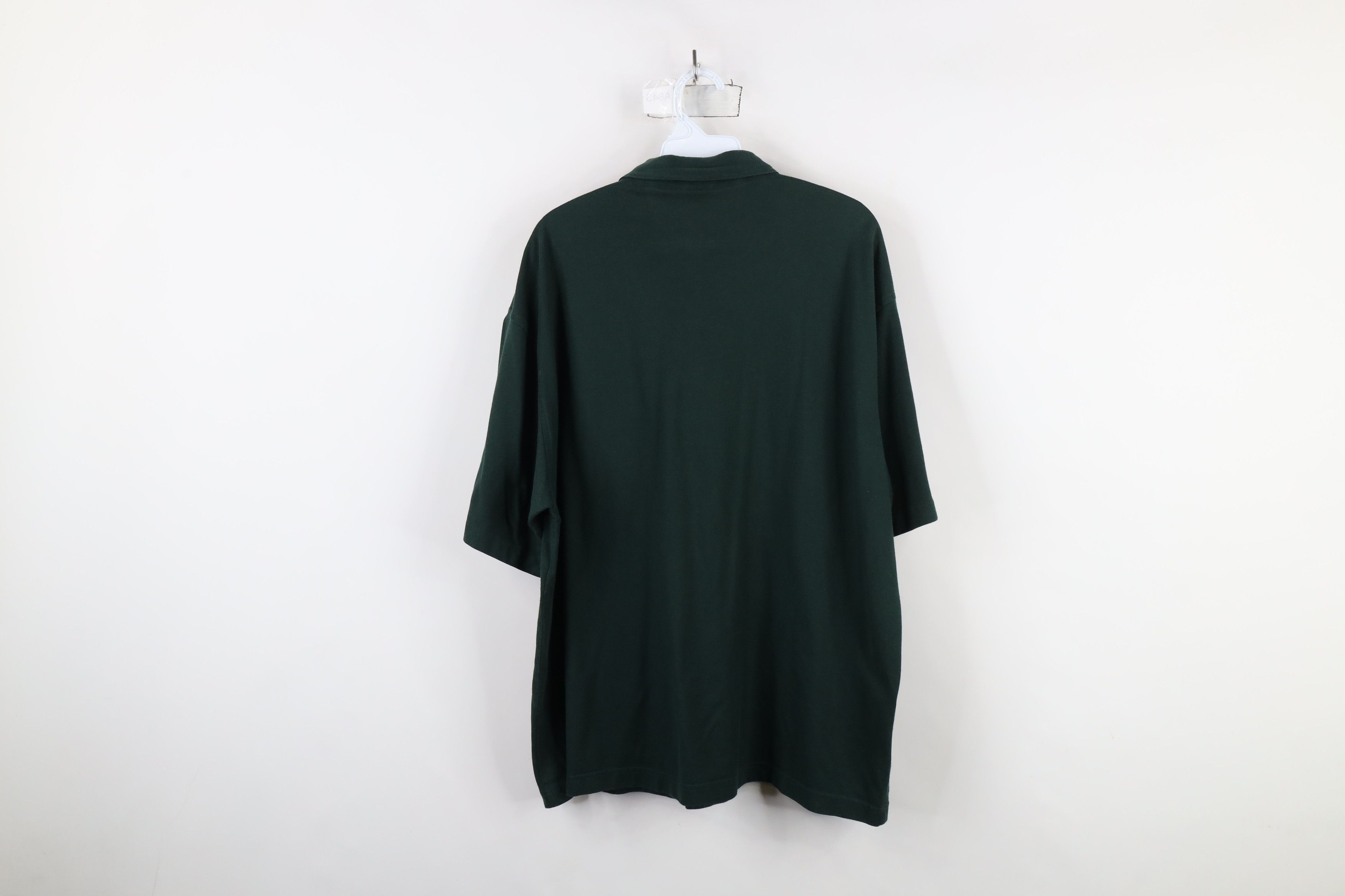 Vintage Vintage 90s Streetwear Blank Knit Collared Polo Shirt Green Size US XL / EU 56 / 4 - 9 Thumbnail