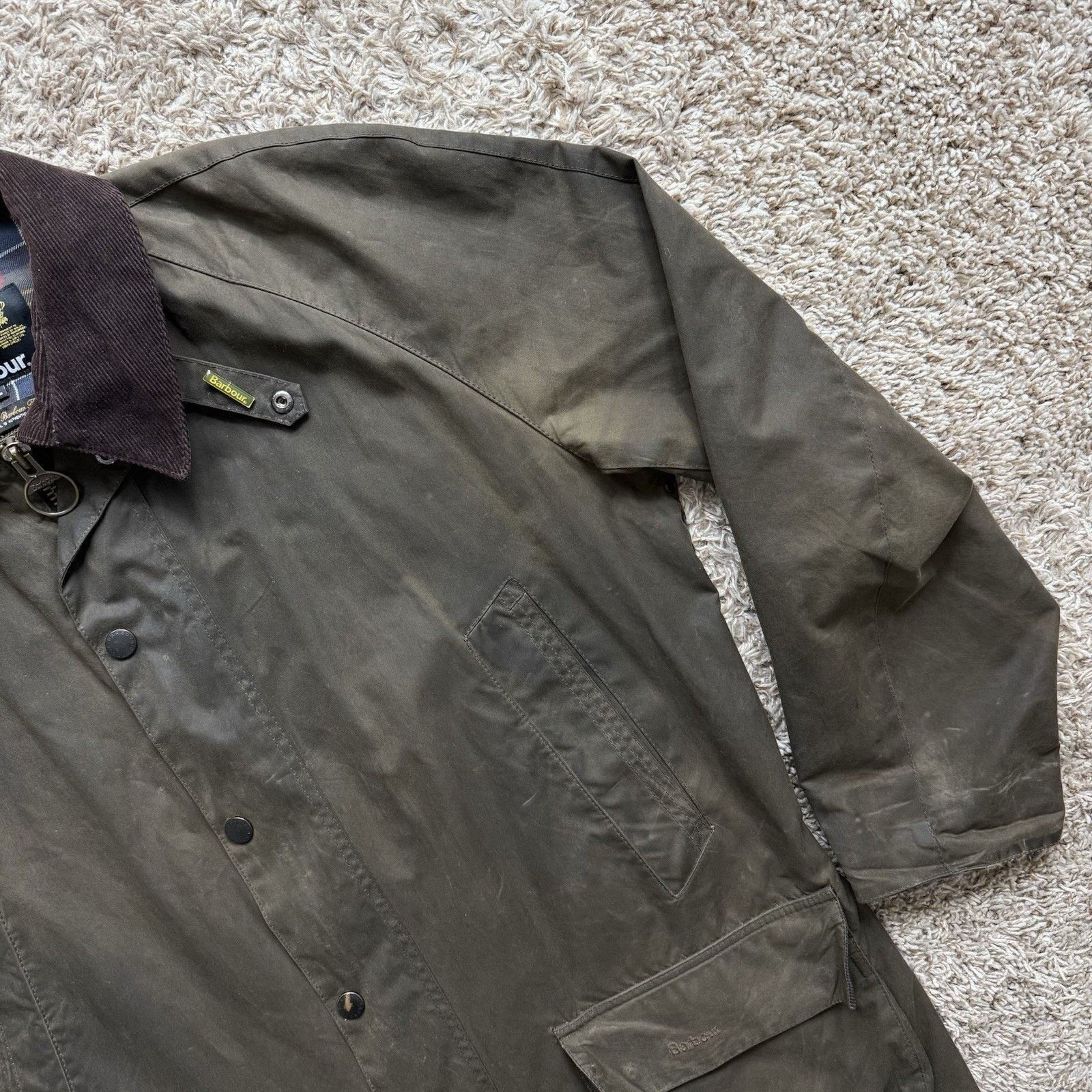 Barbour Barbour Bristol Waxed Jacket Olive Green Tartan Cotton XXL Size US XXL / EU 58 / 5 - 13 Thumbnail
