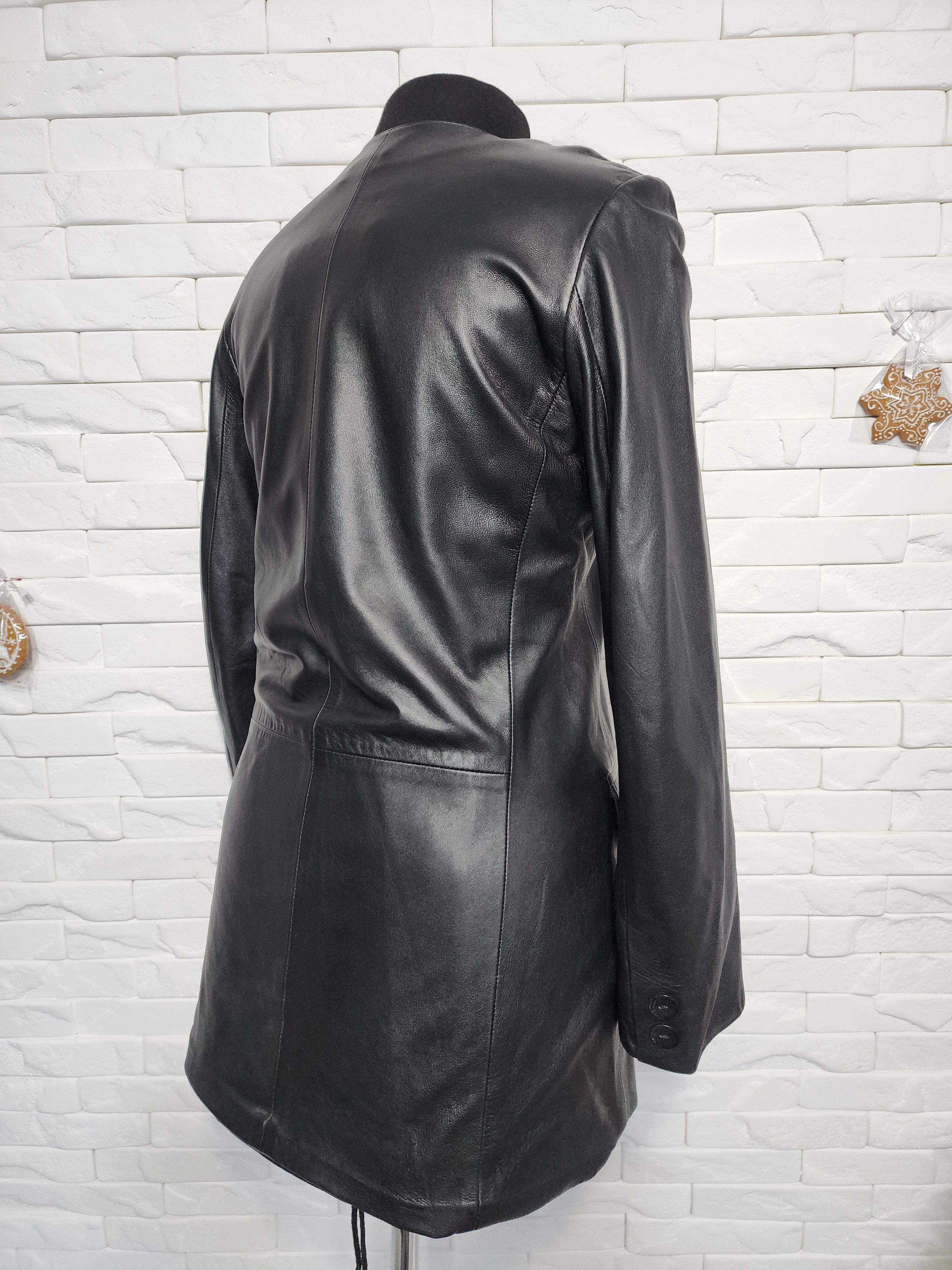 Genuine Leather Black Genuine Leather Jacket: Women's Elegant Style Size M / US 6-8 / IT 42-44 - 4 Thumbnail