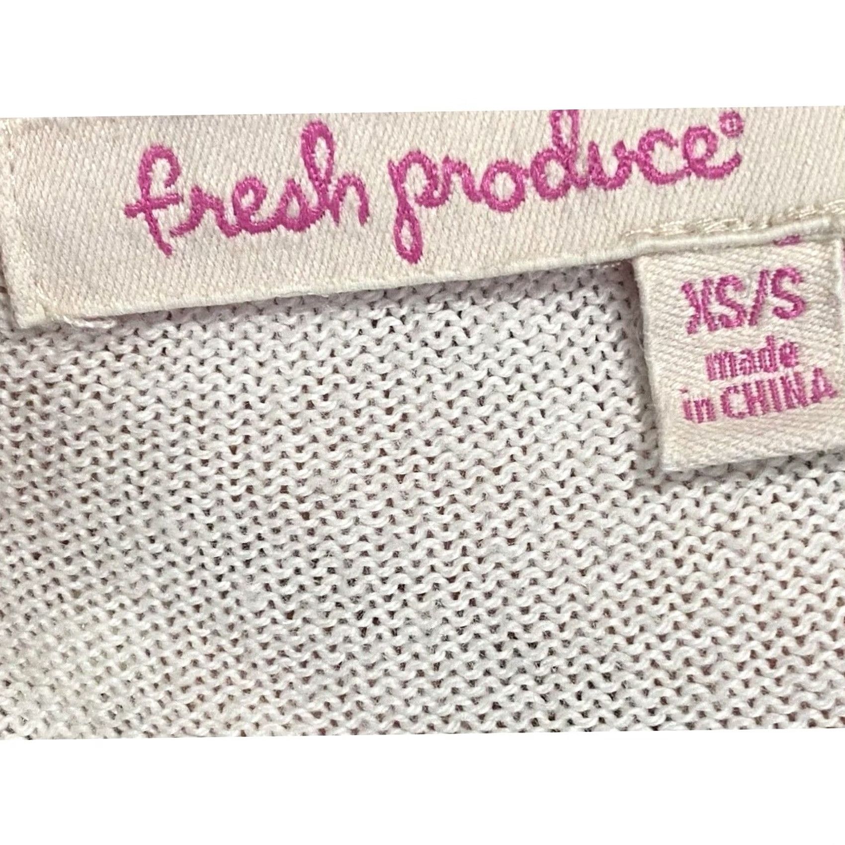 Vintage Fresh Produce Ivory Sweater Cotton Blend Boxy Lightweight High Low XS/S Women’s Crew Neck Pullover Knit Solid All Seasons Ladies Womens Size XS / US 0-2 / IT 36-38 - 6 Thumbnail
